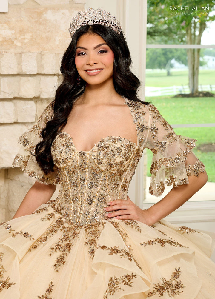 Sweetheart Layered Quinceanera Dress by Rachel Allan RQ1138