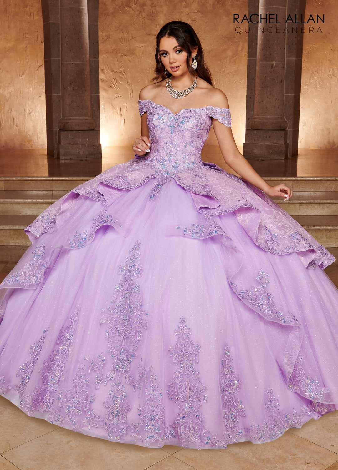 Sweetheart Layered Quinceanera Dress by Rachel Allan RQ3105