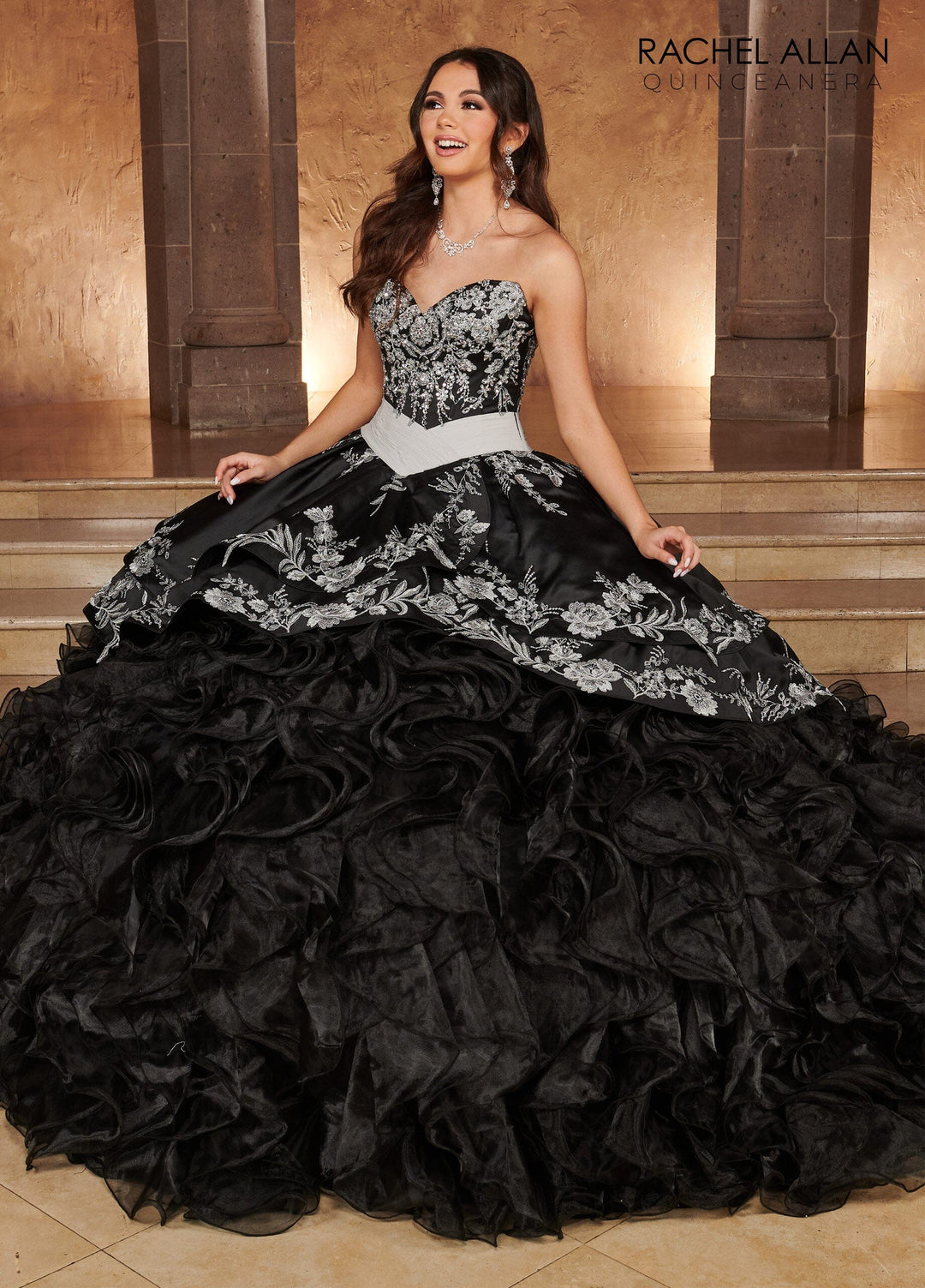 Sweetheart Ruffled Quinceanera Dress by Rachel Allan RQ3104