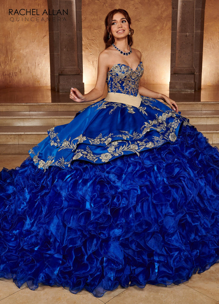 Sweetheart Ruffled Quinceanera Dress by Rachel Allan RQ3104