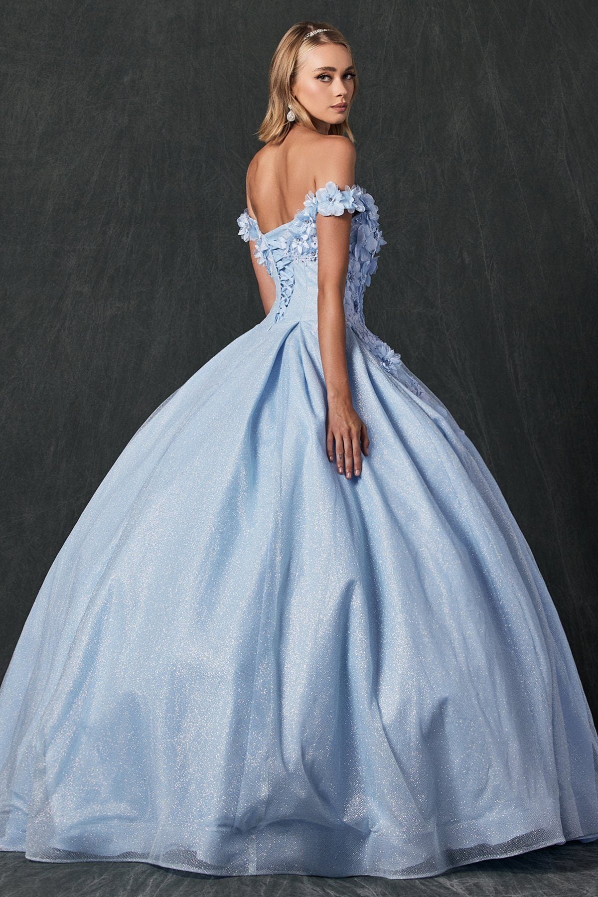 Off the shoulder ball gown fashion