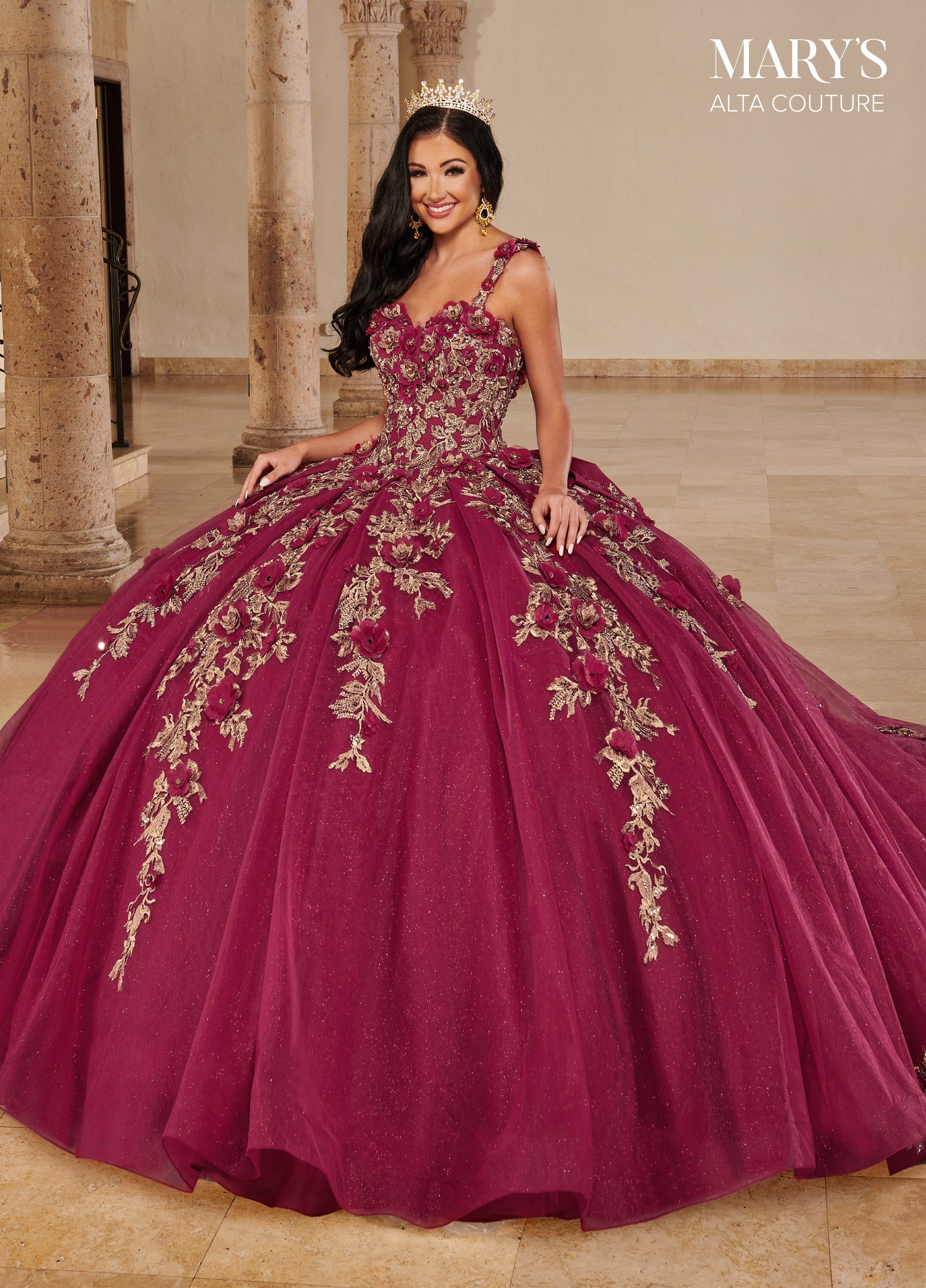 3D Floral Quinceanera Dress by Alta Couture MQ3074 – ABC Fashion