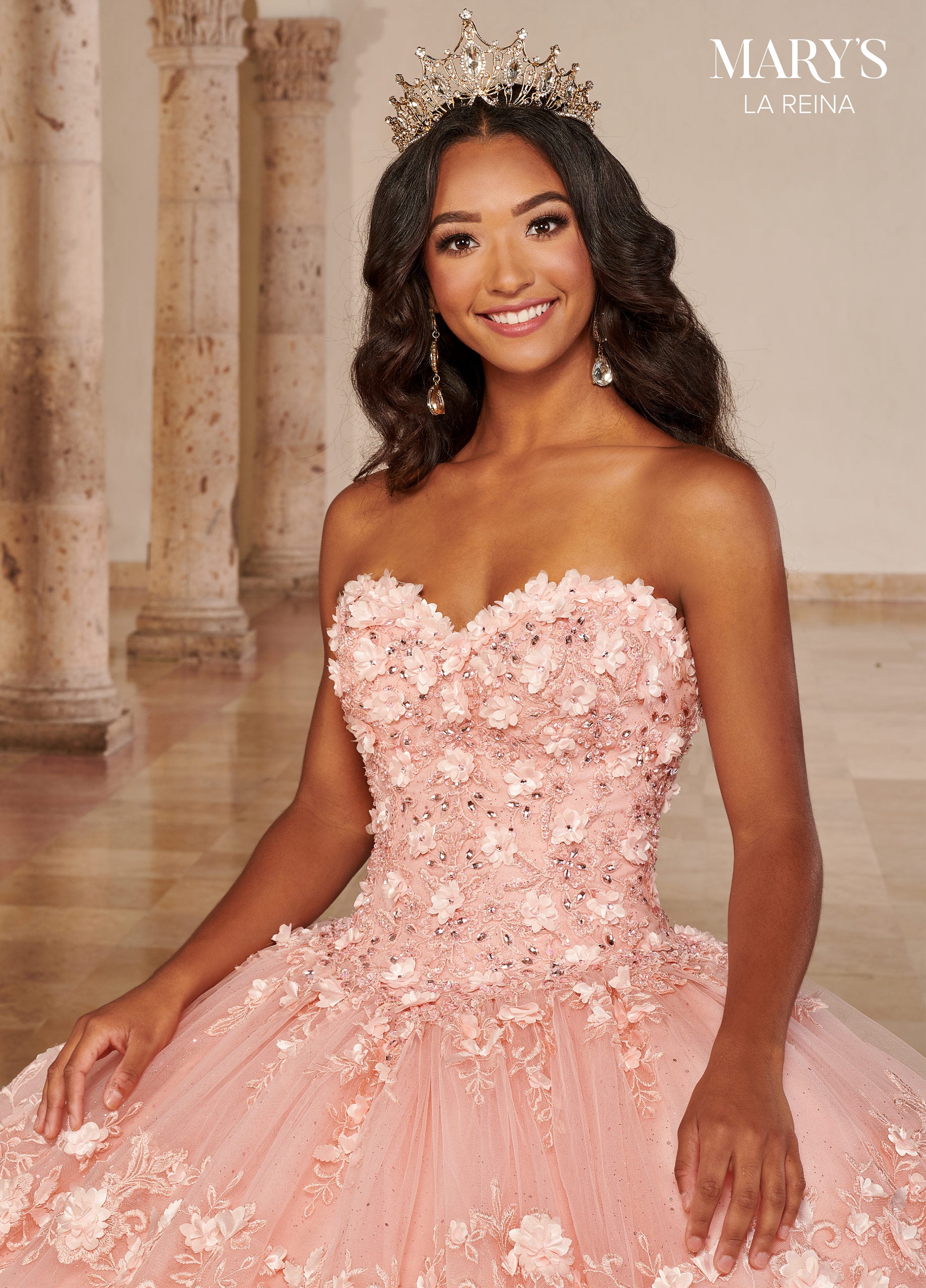 3D Floral Quinceanera Dress by Mary's Bridal MQ2145 – ABC Fashion