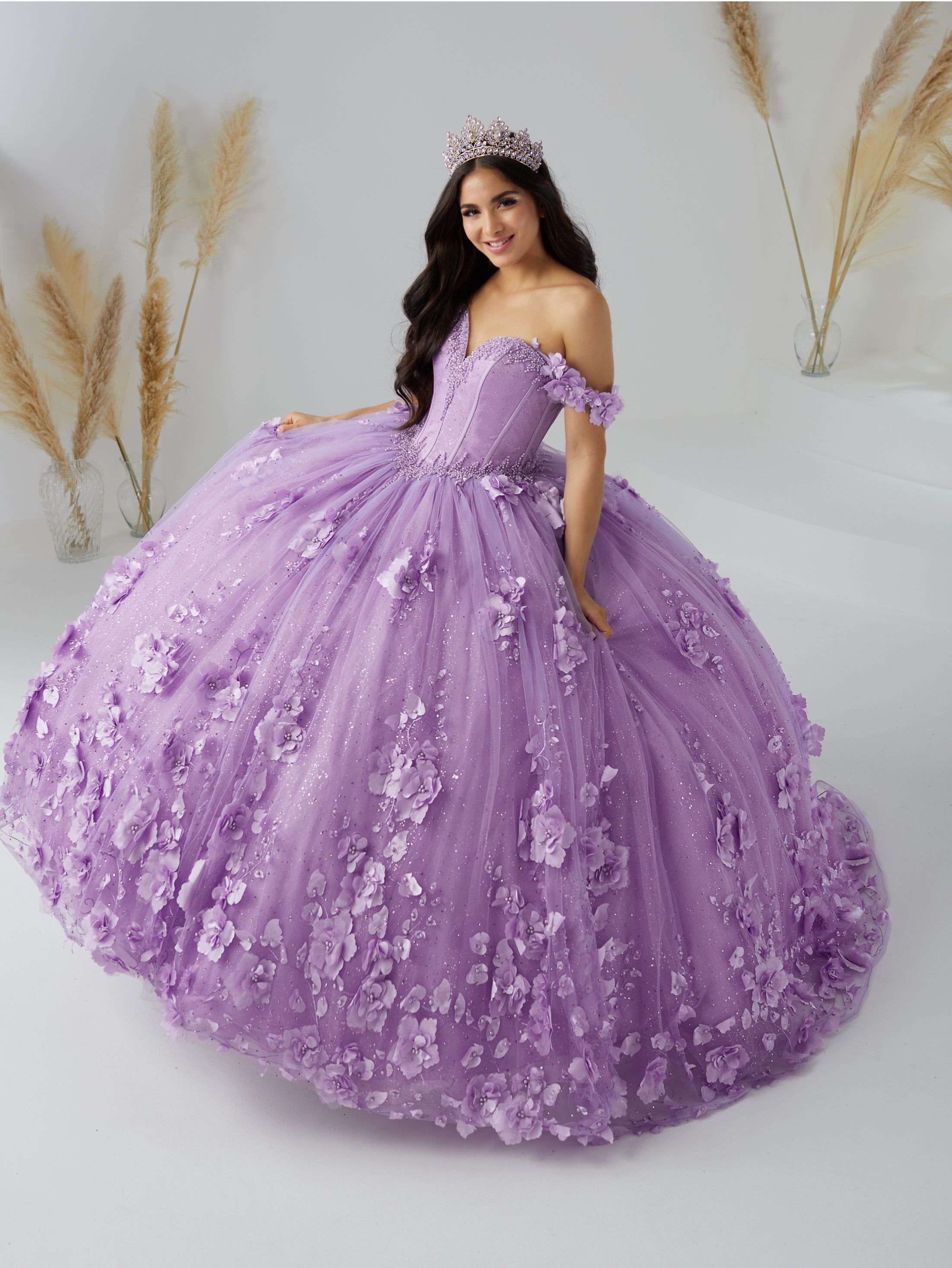 NWT Riva orange and purple sequined on sale tulle strapless quinceanera dress sz 8 B5