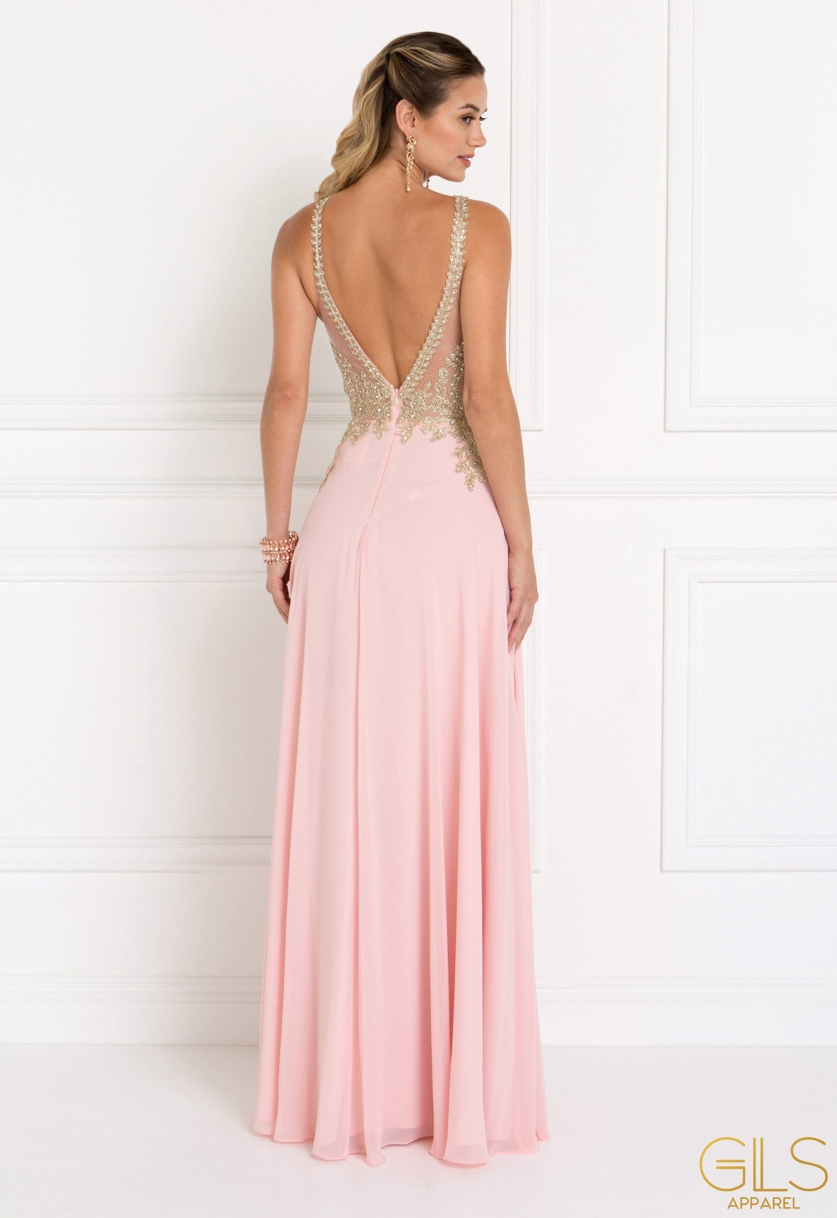 Strappy Back Chiffon Dress