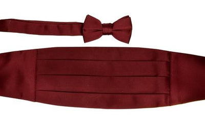 Boys Burgundy Cummerbund and Bow Tie Set – ABC Fashion