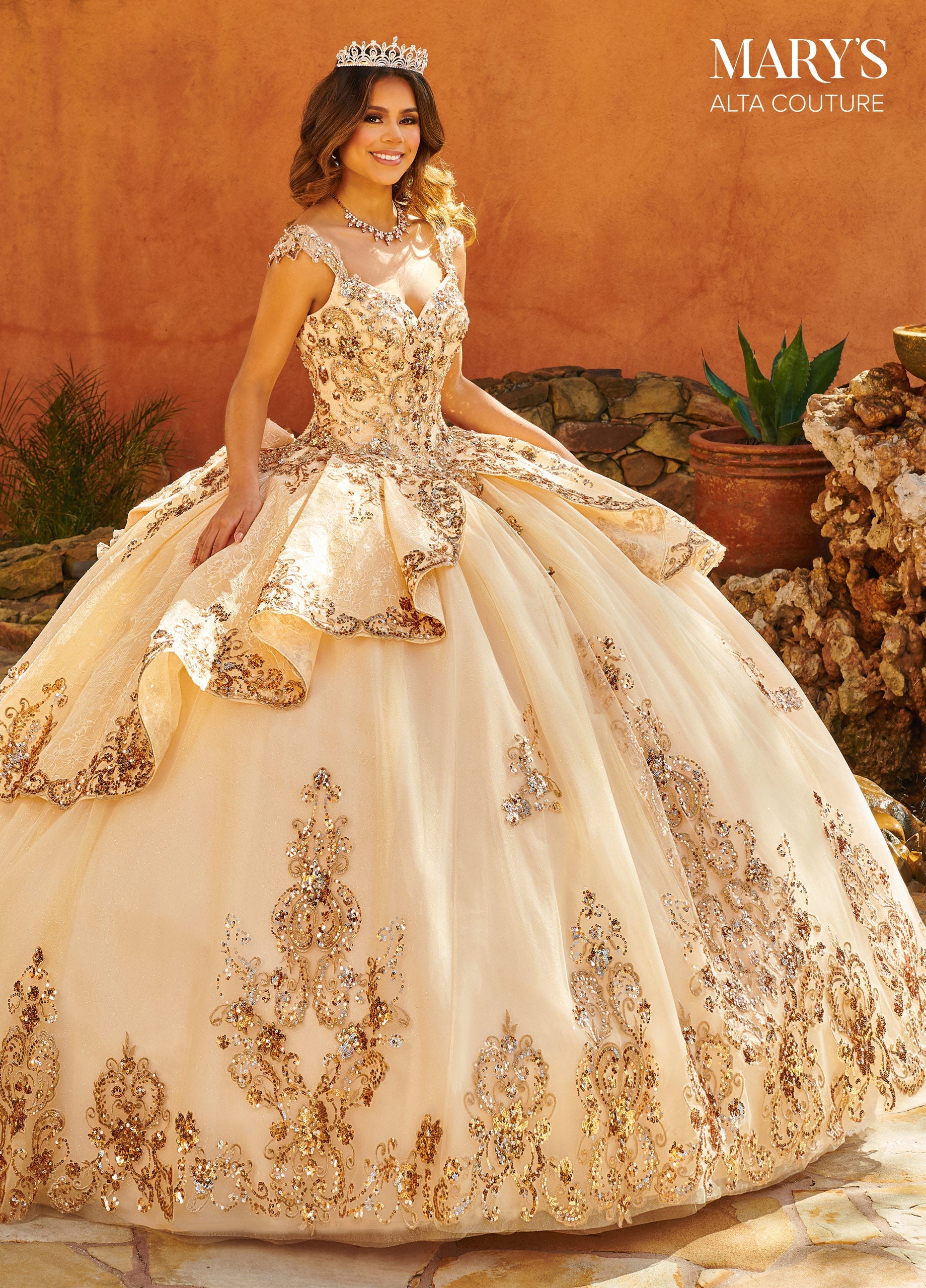 Champagne quince dress hotsell