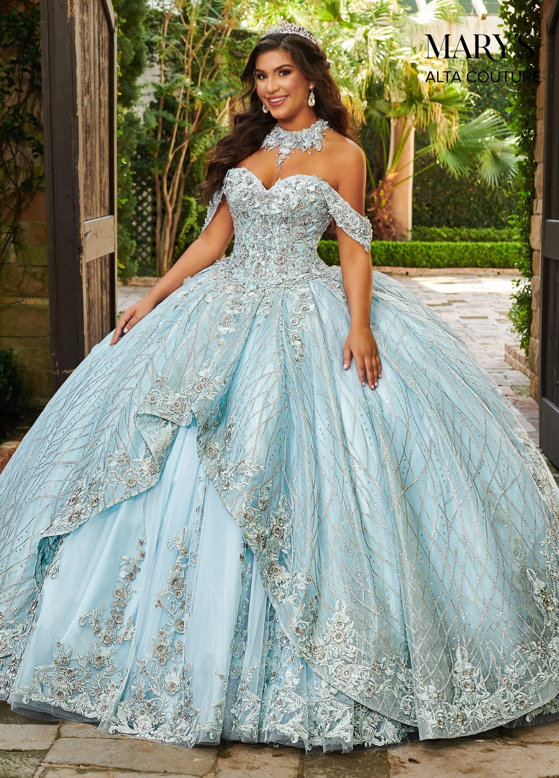 Cape Quinceanera Dress by Alta Couture MQ3061