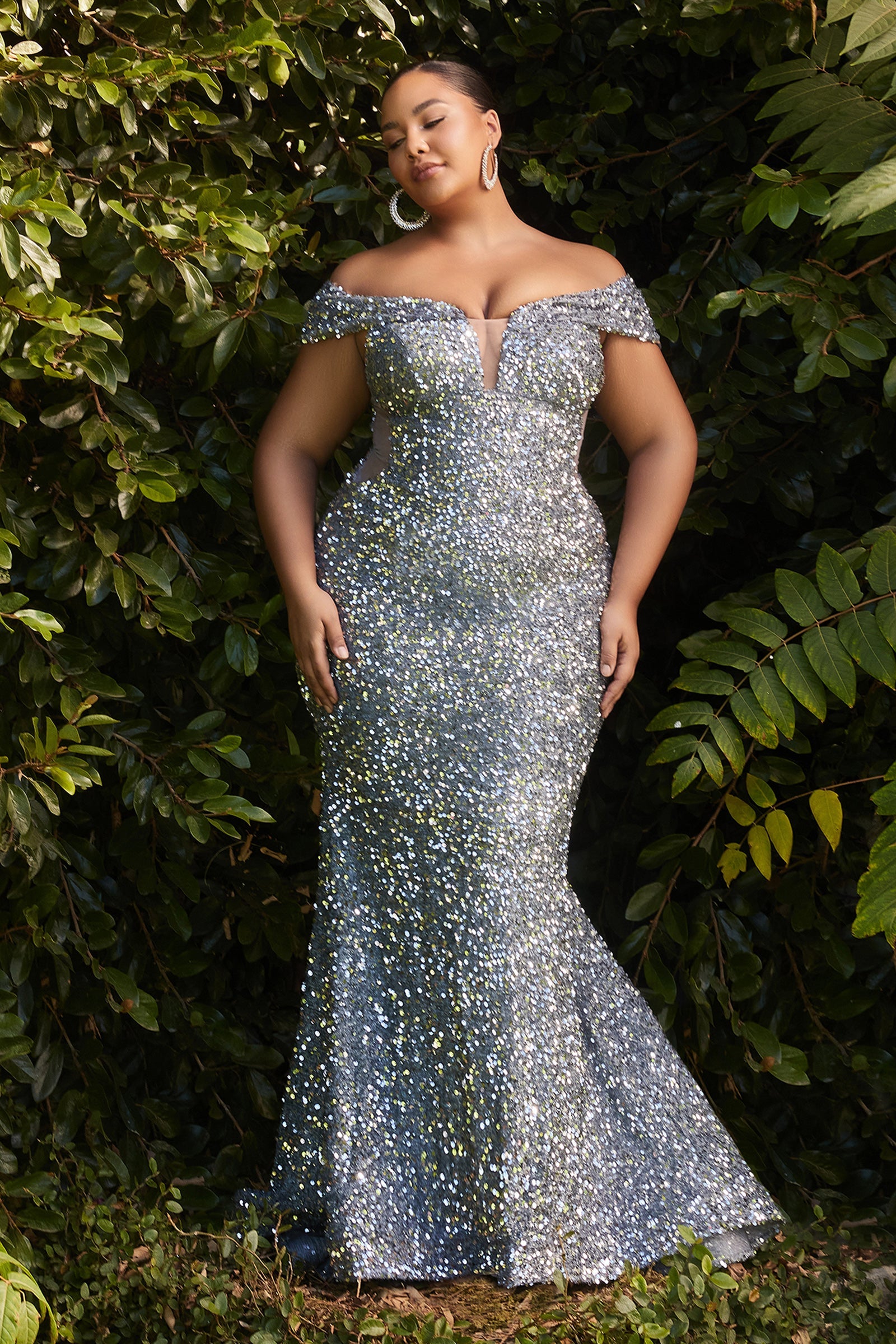 Plus size silver sequin dresses best sale