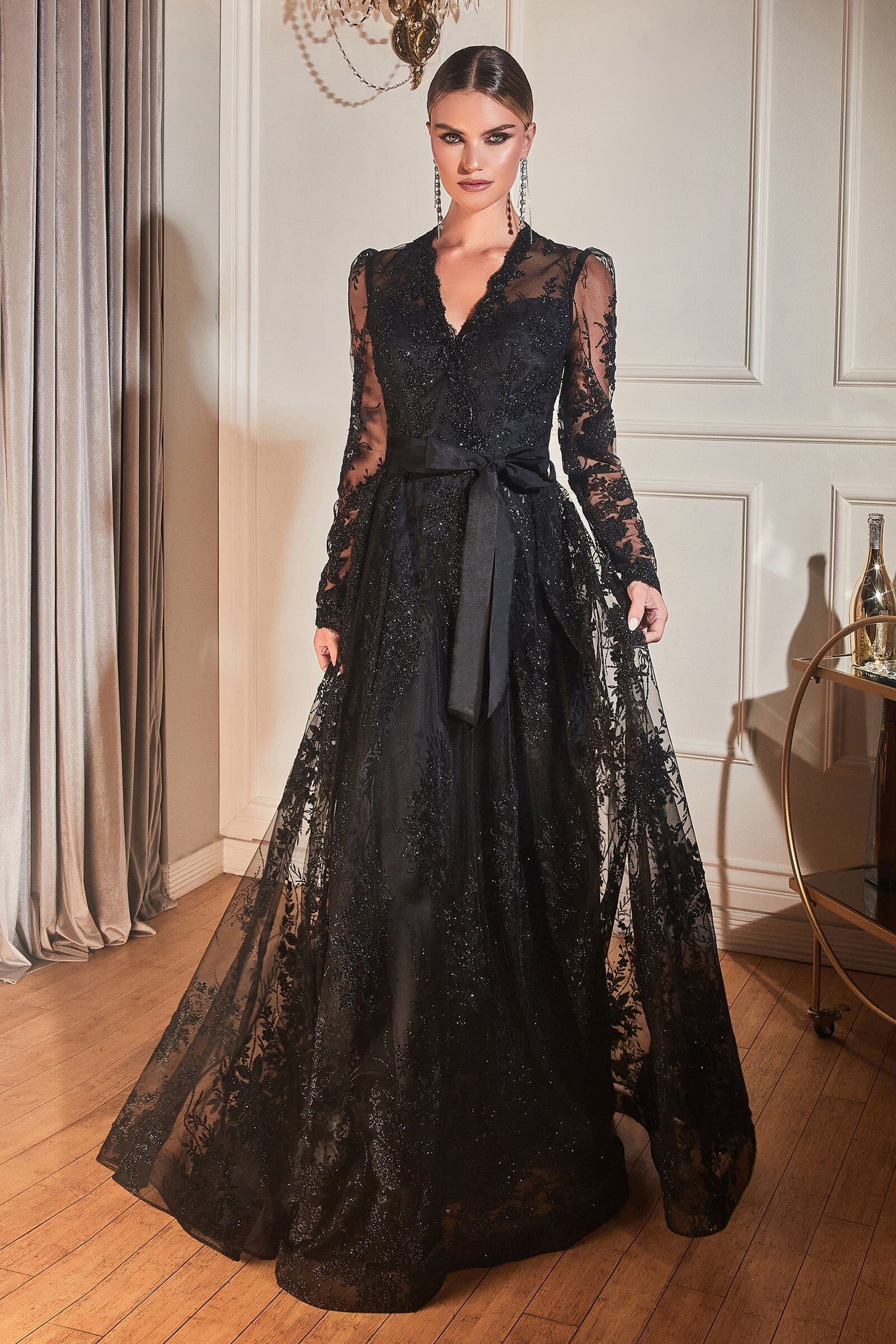 Formal gown with sleeves hotsell