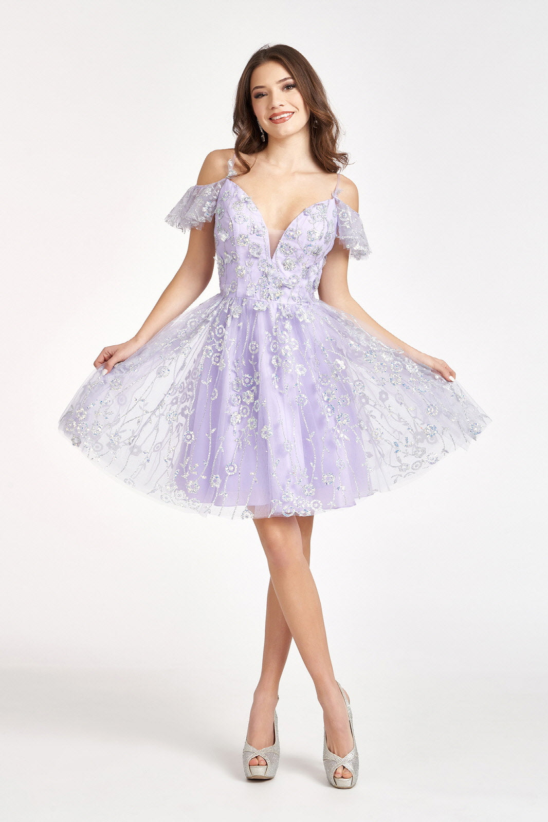 Short Purple Dama Dresses