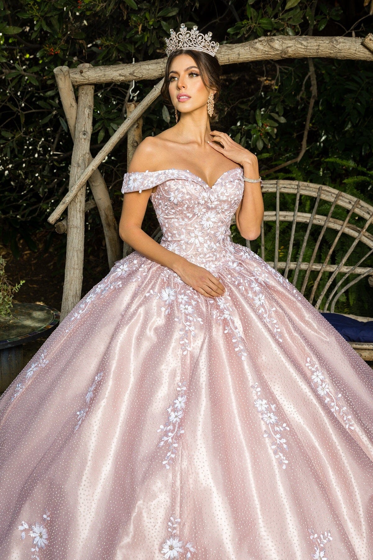 Wedding Dress Taffeta Appliques Ball Gown Skirt