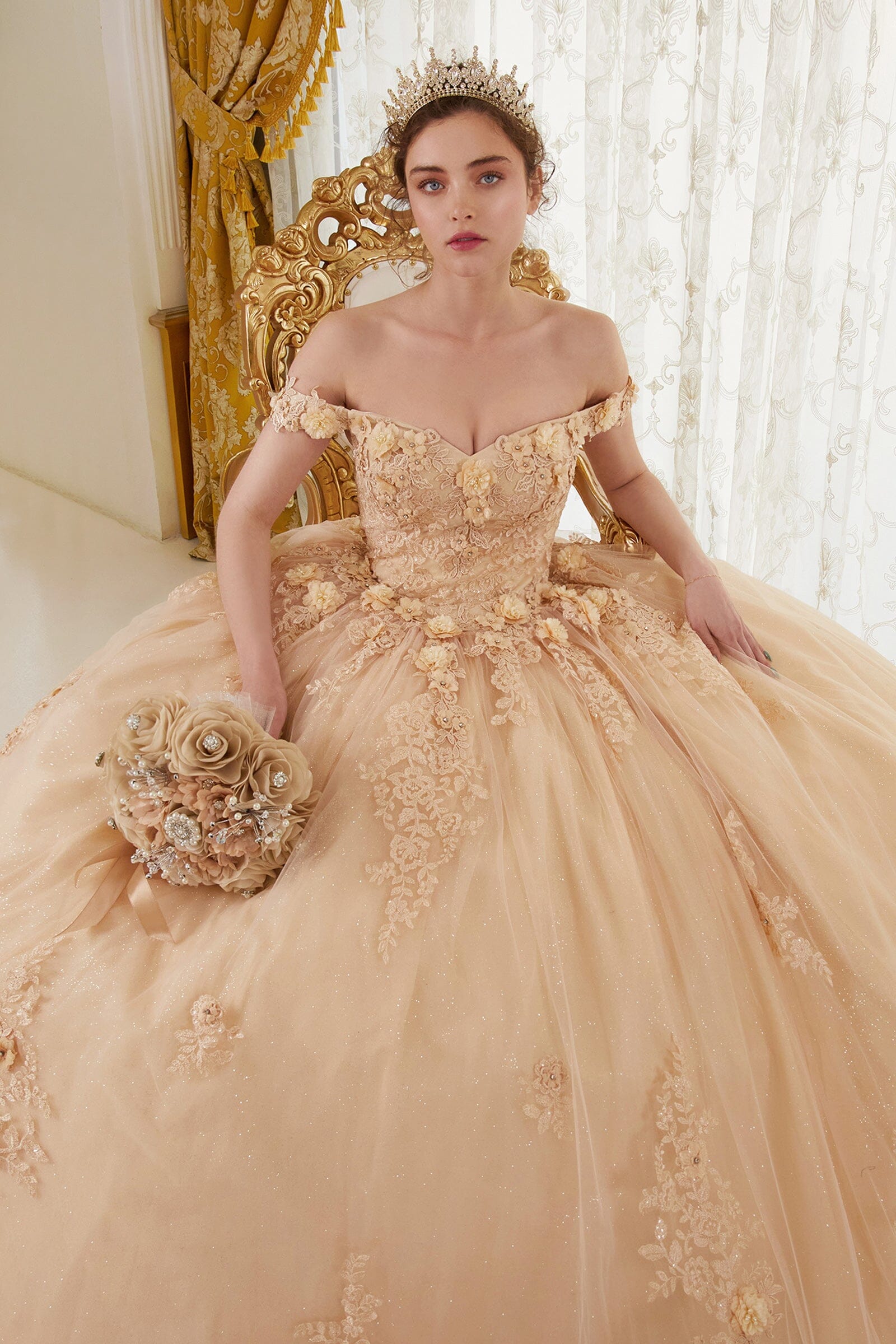 Champagne Blush Quinceanera Dresses