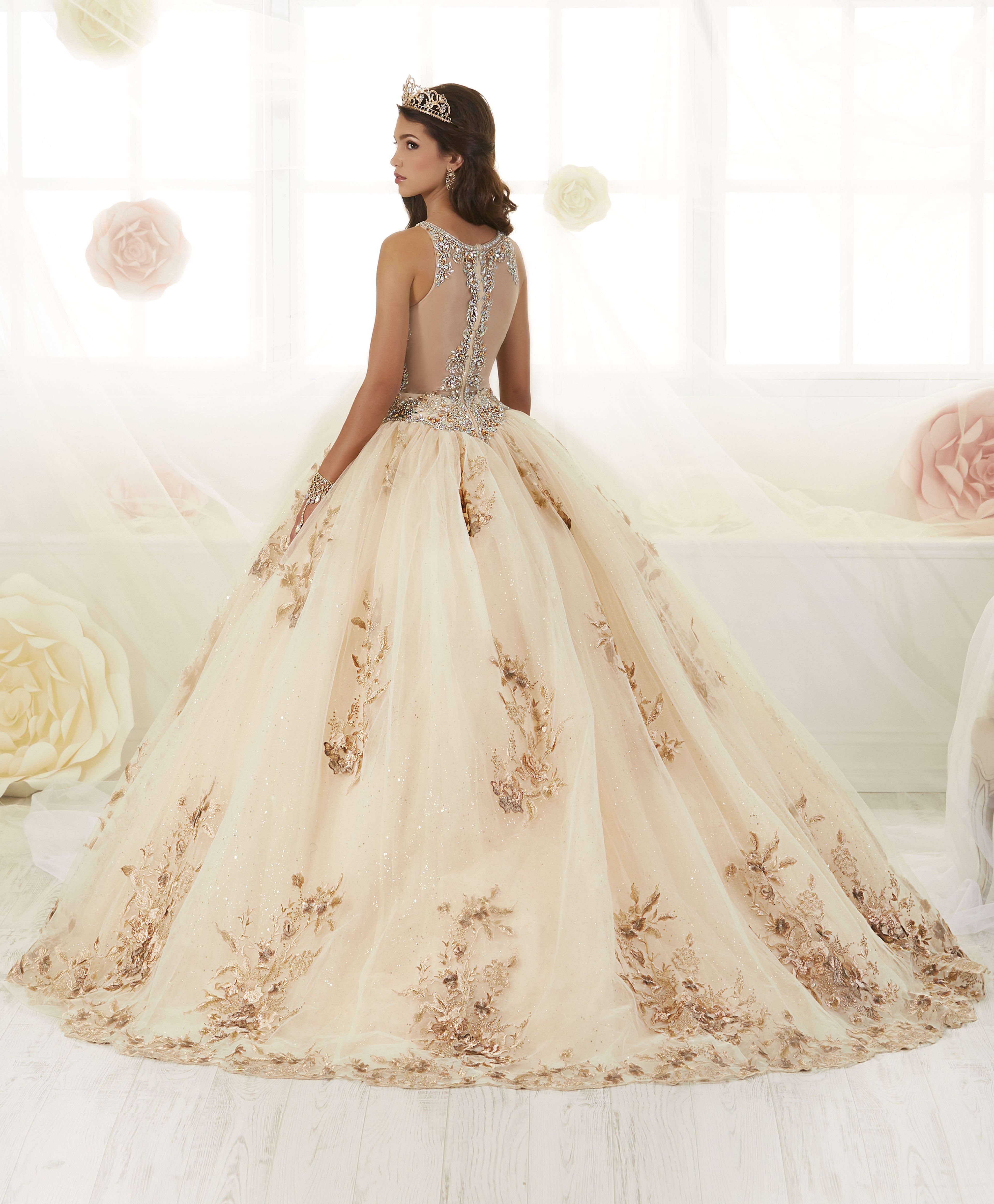 Floral Applique Quinceanera Dress by House of Wu 26884