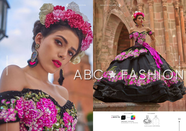 Floral Charro Quince Dress by Ragazza MV17-117 – ABC Fashion