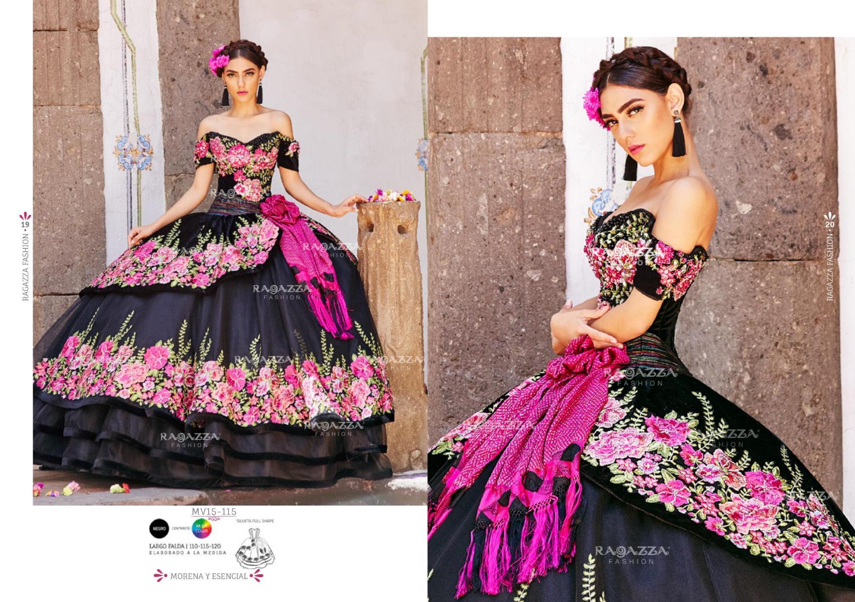 Floral Charro Quince Dress by Ragazza MV15 115