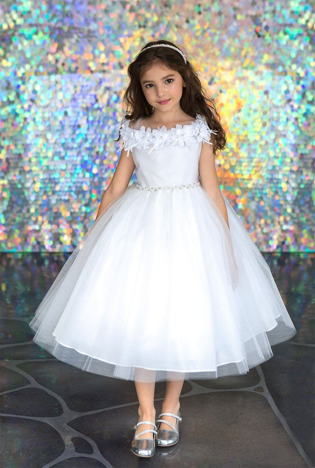 Cold shoulder flower girl on sale dress