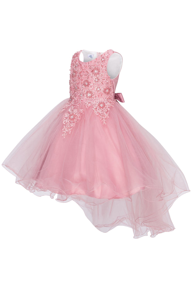 Girls Beaded High Low Tulle Dress by Cinderella Couture 9086 – ABC Fashion