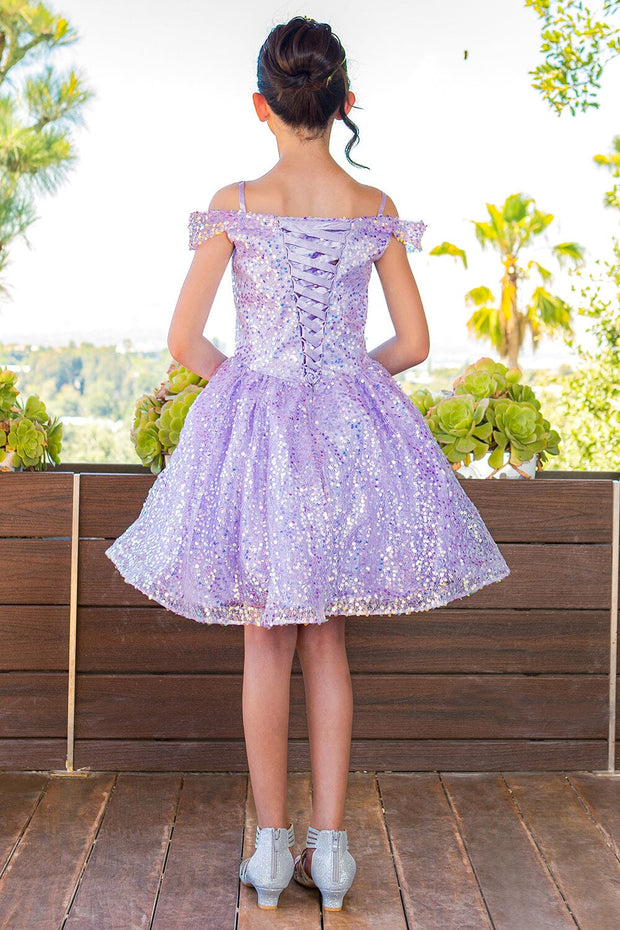 Cute Toddler A-line Off Shoulder Purple Flower Girl Dress – FancyVestido