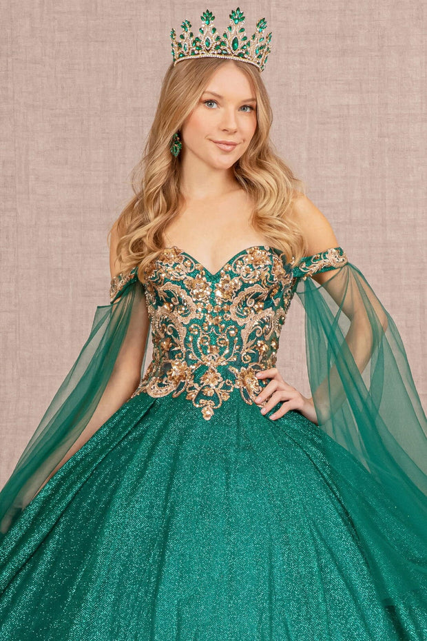 Glitter cape clearance dress