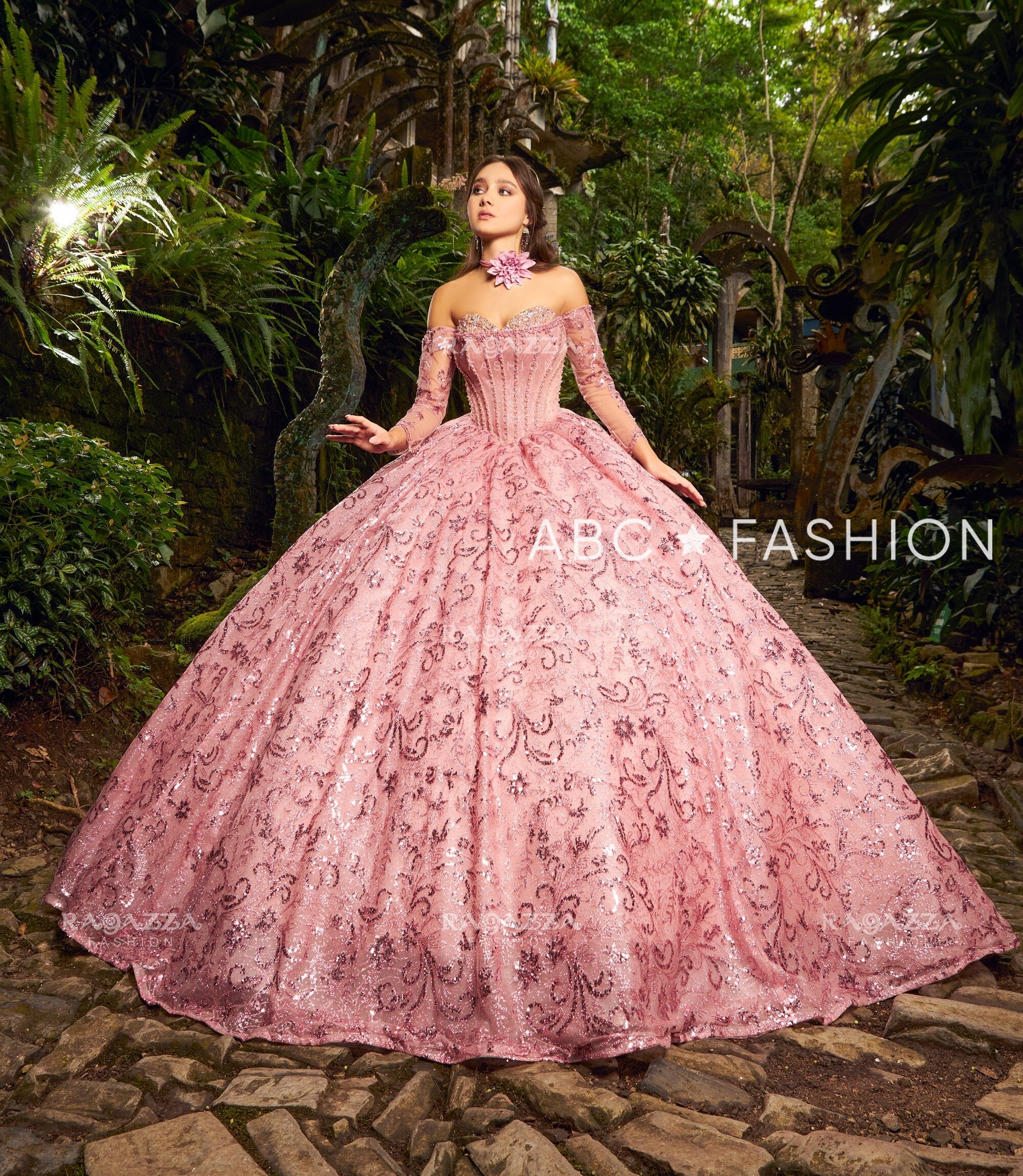 Pink xv dresses best sale