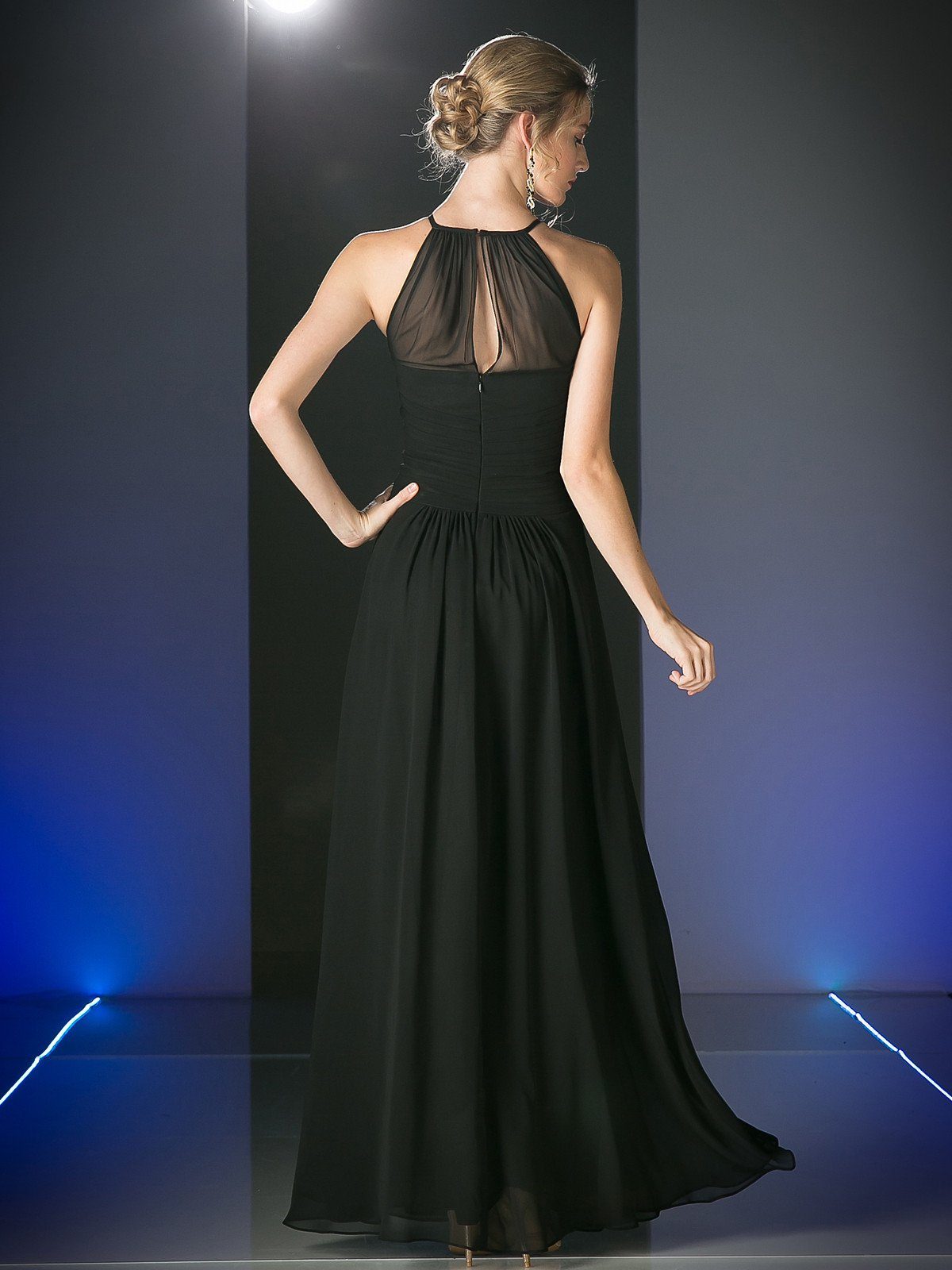 Long Halter Chiffon Dress by Cinderella Divine CH1501 – ABC Fashion