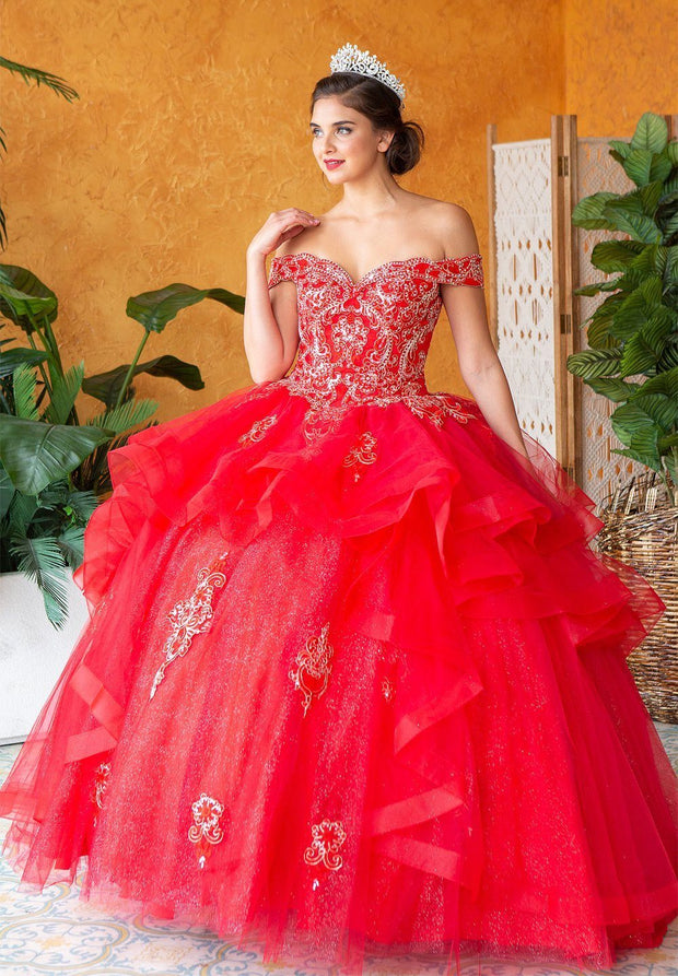 Layered Off Shoulder Quinceanera Dress by Calla KY018383X – ABC Fashion