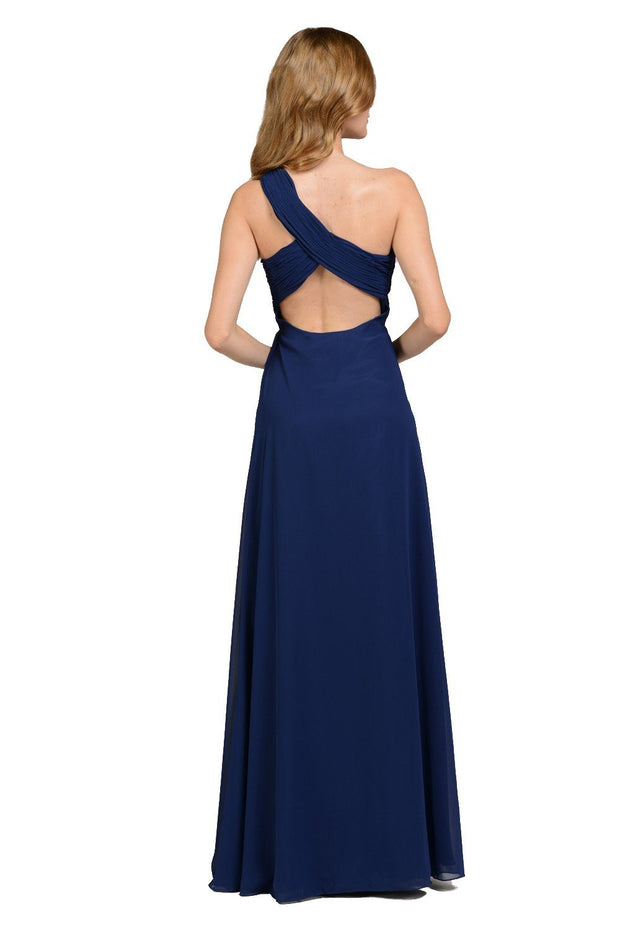 Aqua One Shoulder Dress