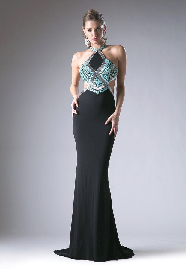 Long Open Back Halter Dress by Cinderella Divine 5012 – ABC Fashion