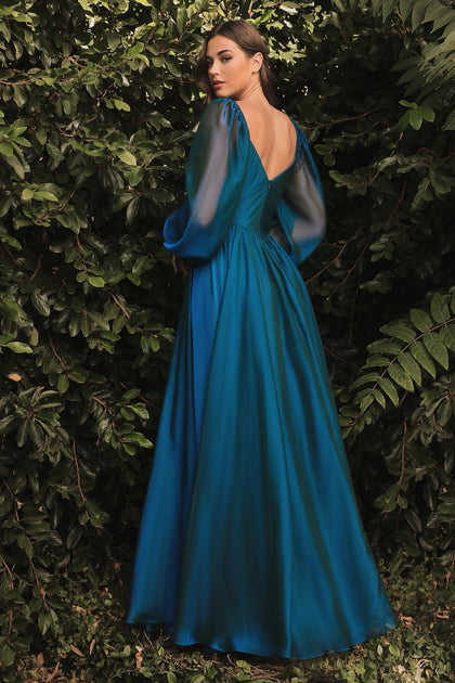 Long Sleeve Chiffon Gown by Cinderella Divine CD243 – ABC Fashion