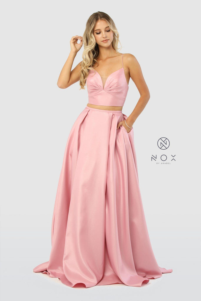 2 piece satin store dress