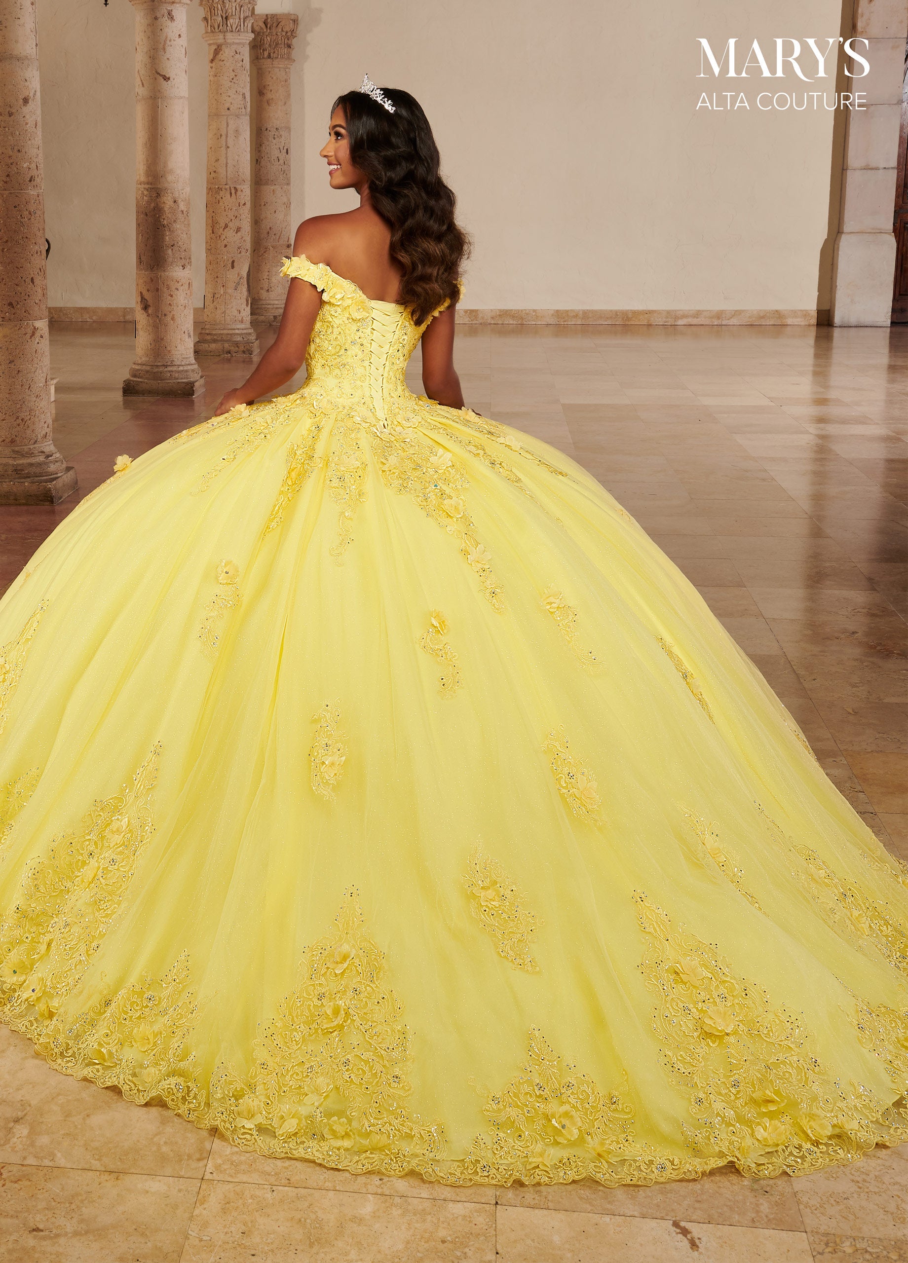 beauty and the beast yellow quinceanera dress