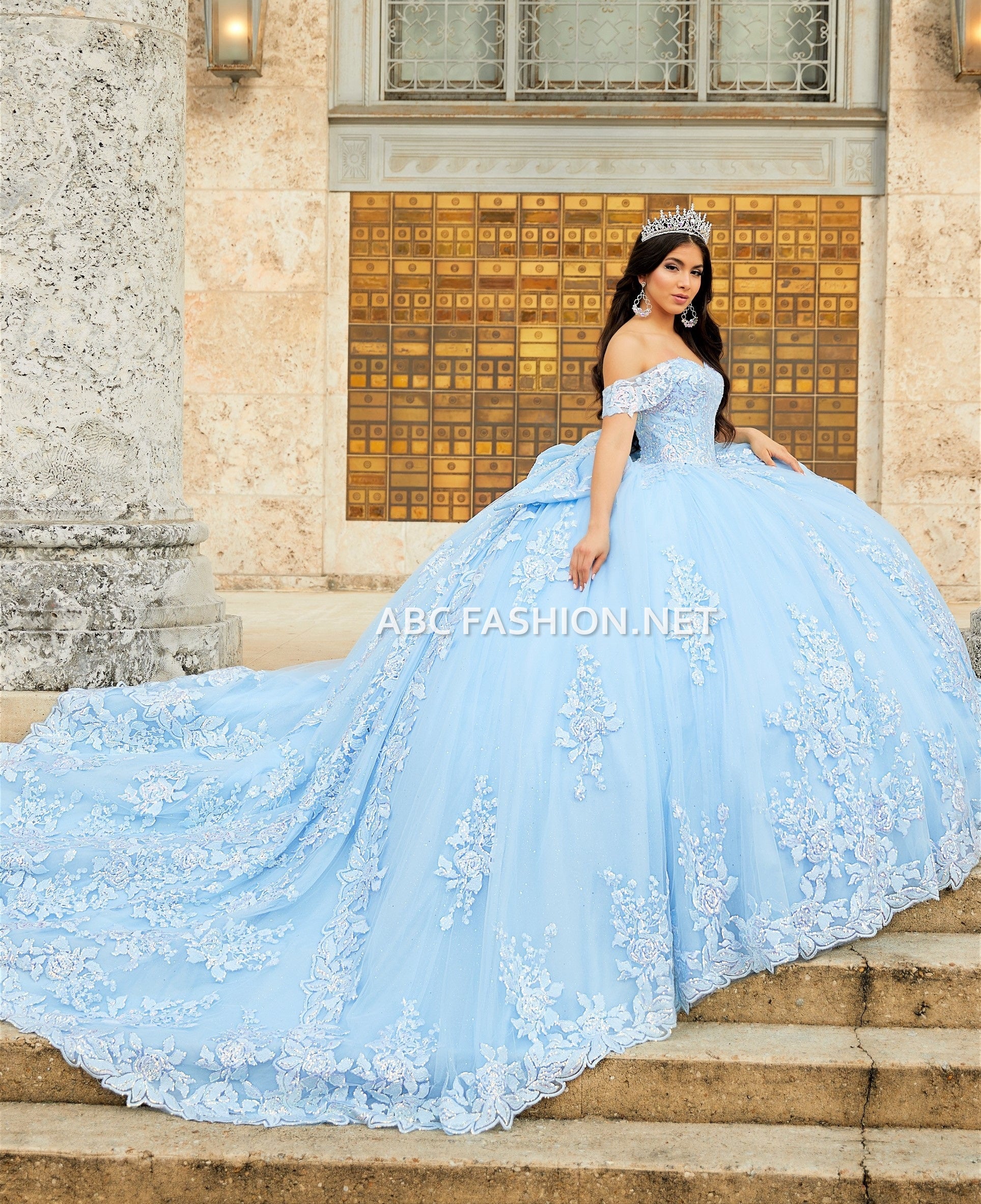 Baby blue dresses for quinceaneras hotsell