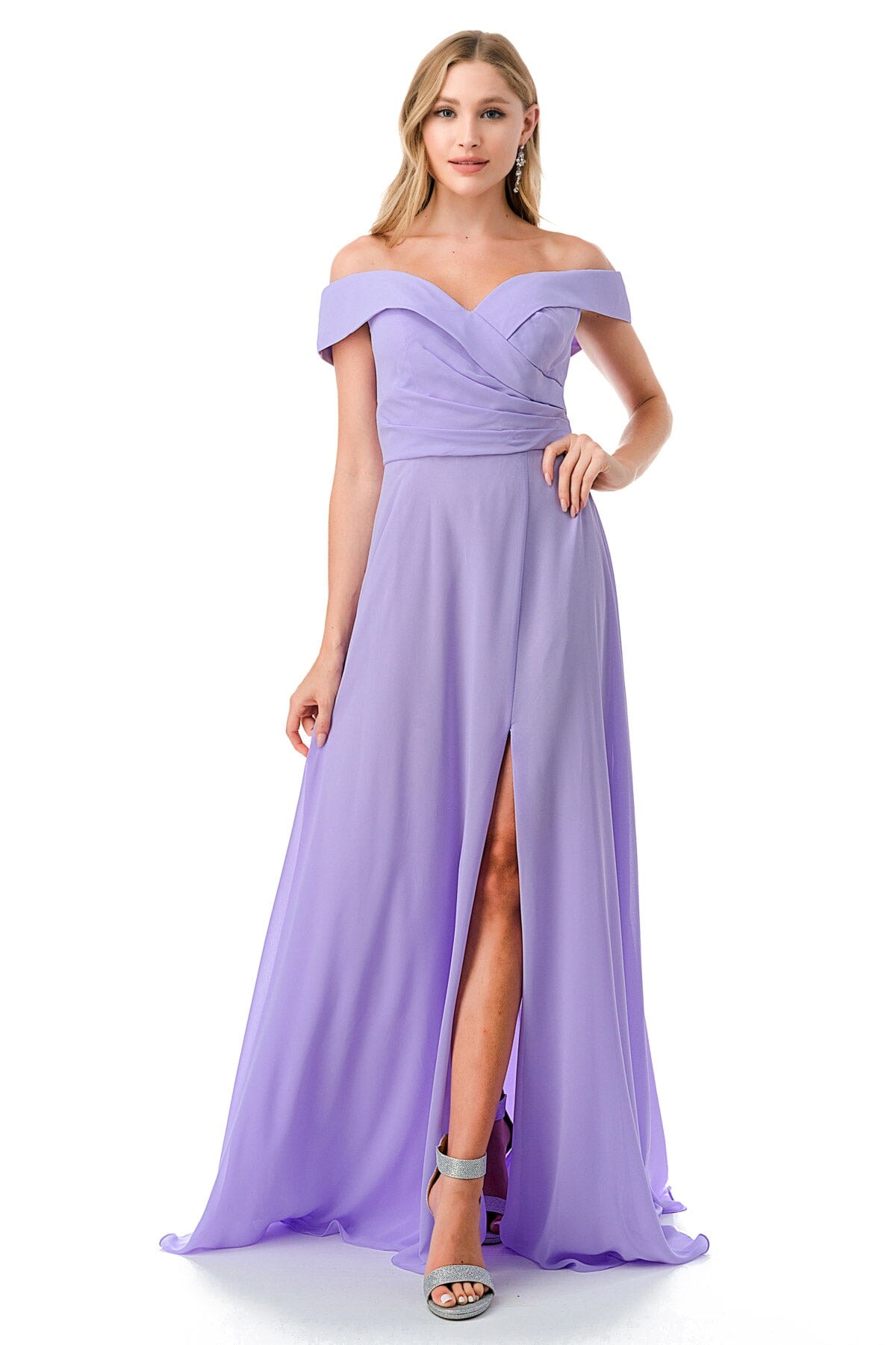 fine pleated formal dress