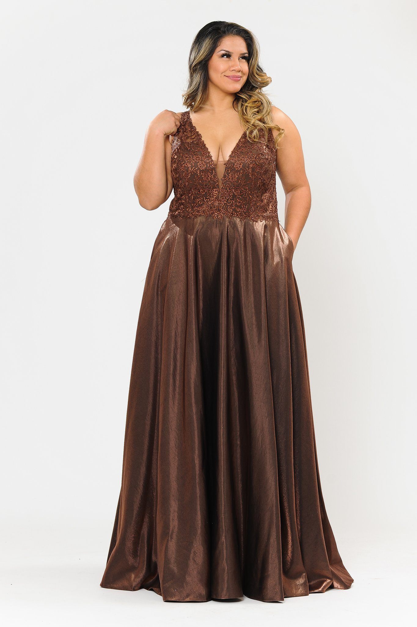 Plus Size Brown Formal Dresses