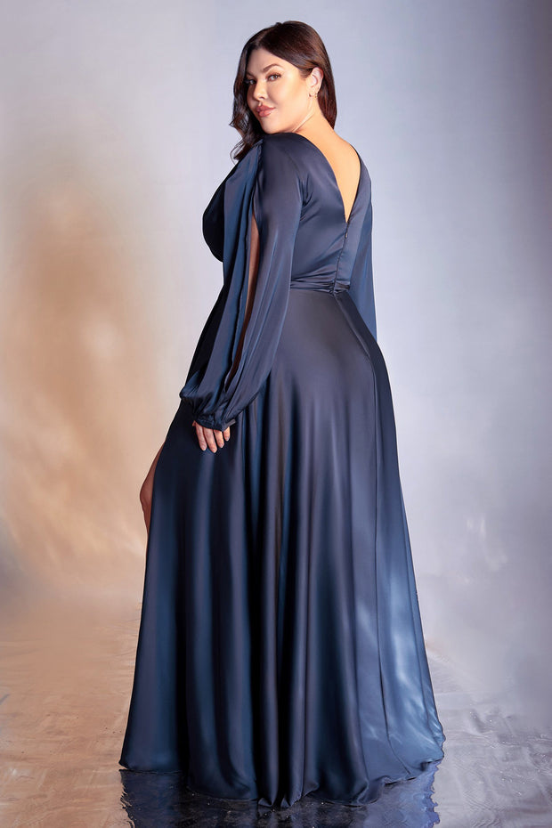 Black Cinderella Divine CD7478C Long Sleeve Plus Size Evening Gown for  $149.0, – The Dress Outlet