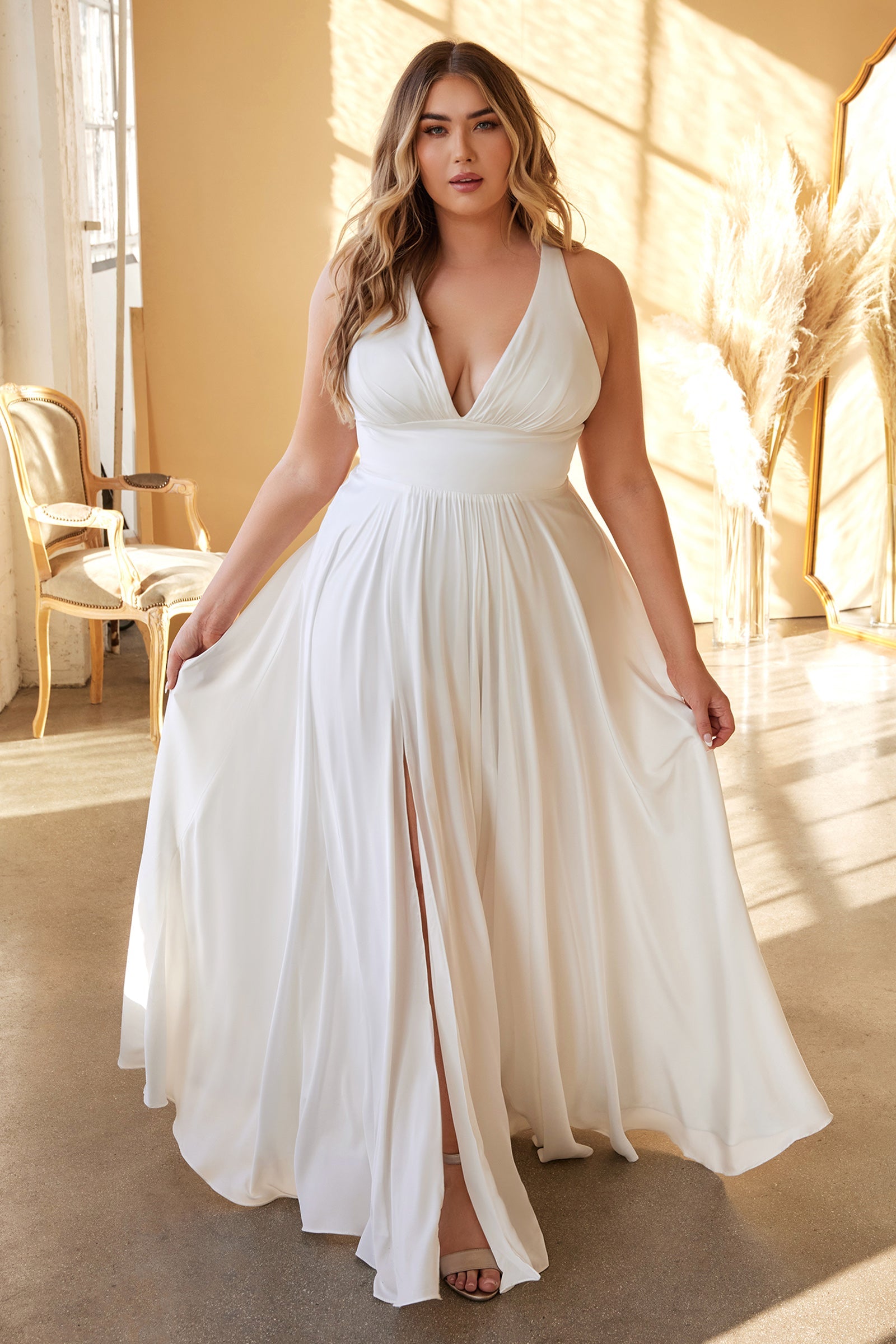 All white maxi dress plus size hotsell