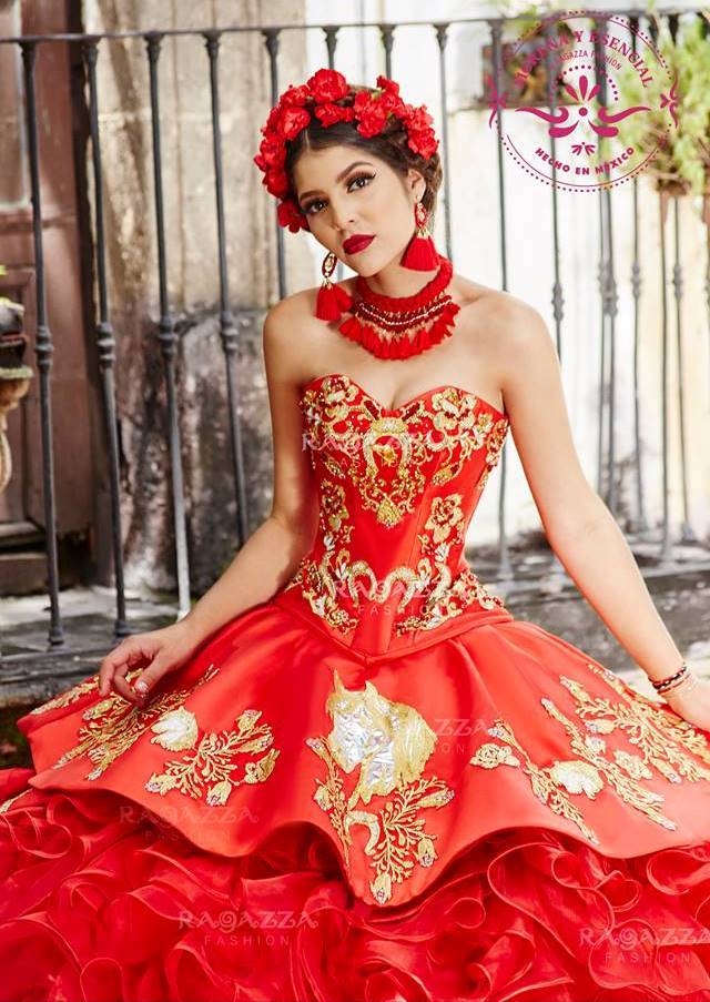 Ruffled Charro Quince Dress by Ragazza M13-113 – ABC Fashion
