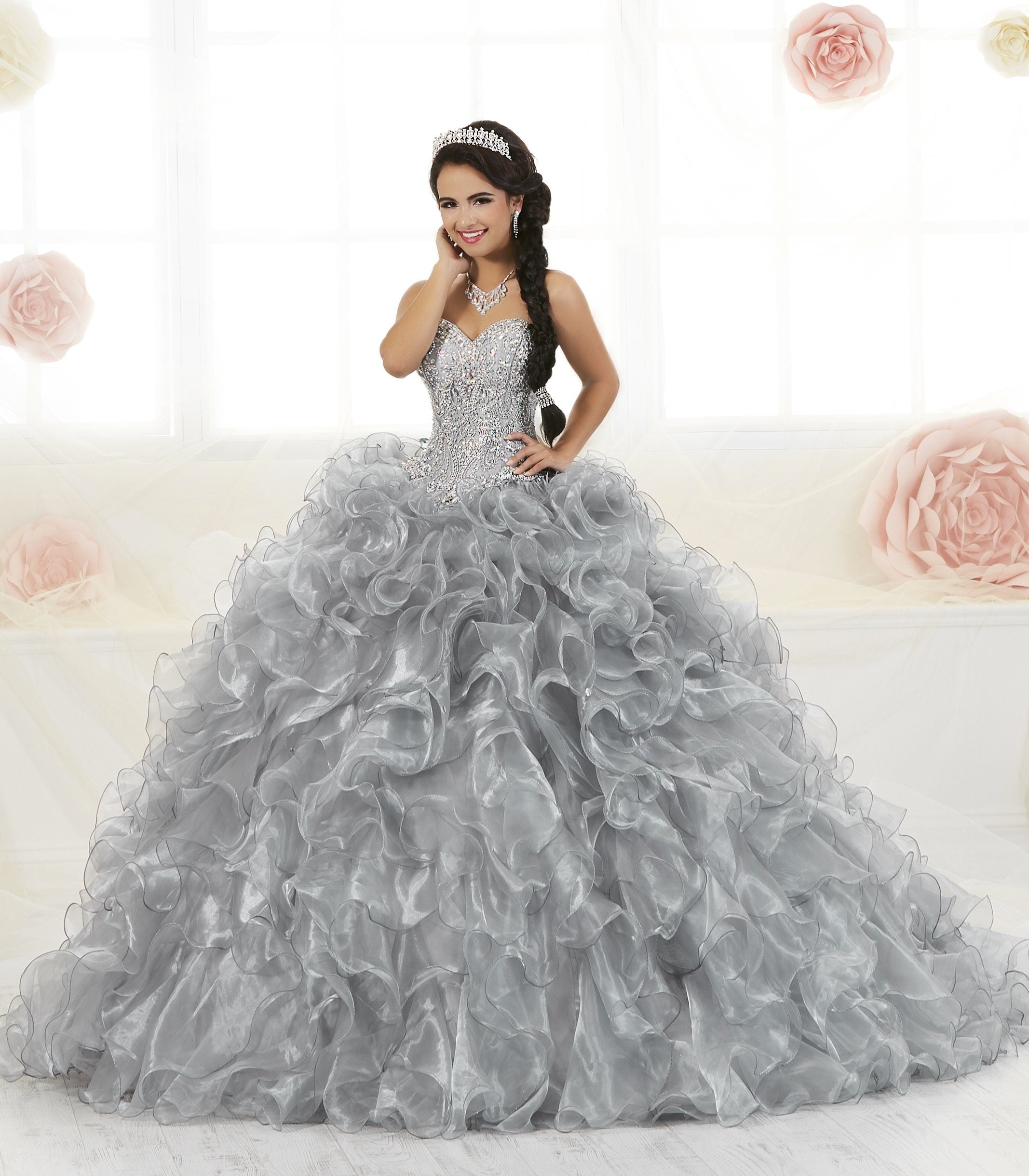 Quinceanera Dresses 2024 Ball Gowns 2024 Vestidos de Quinceanera Tagged Gray ABC Fashion