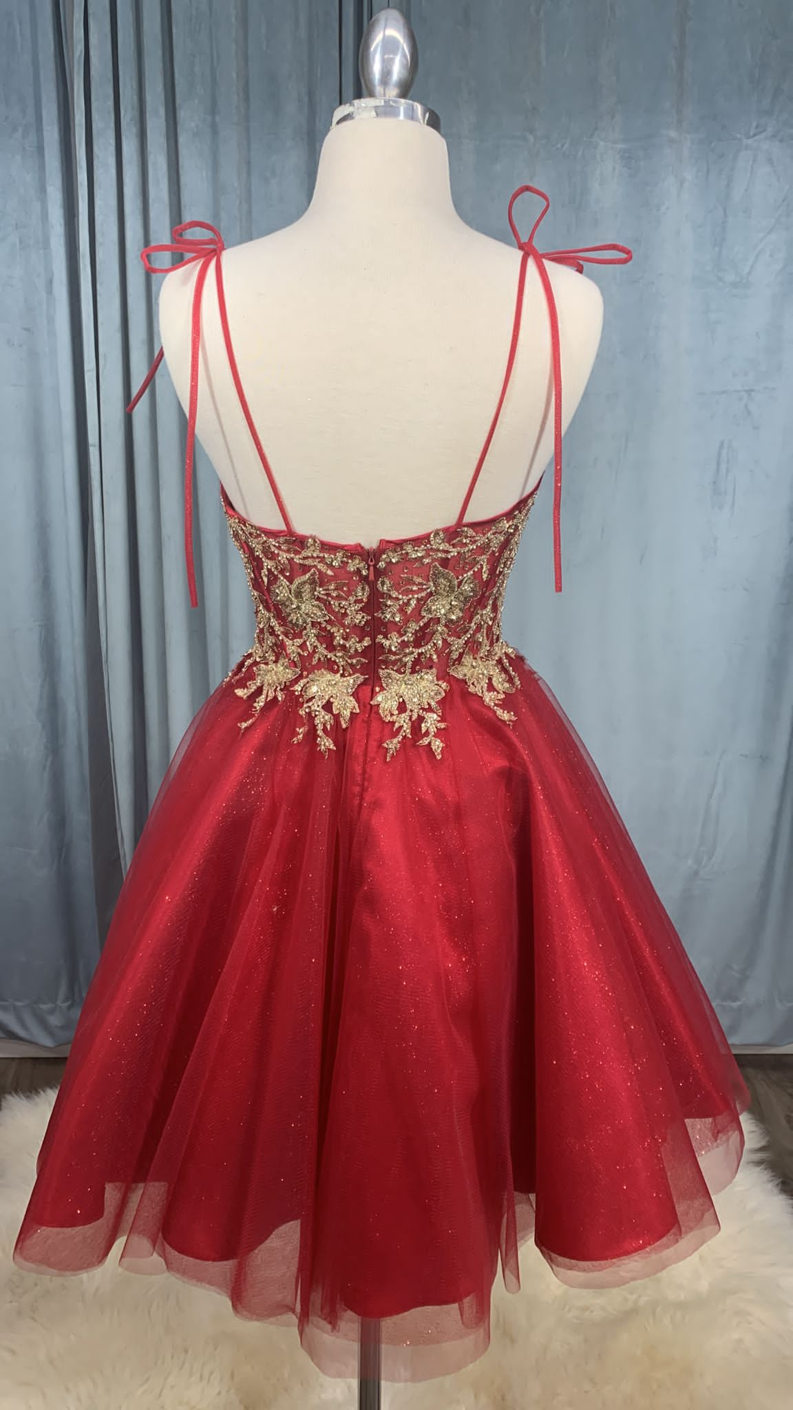 Red and Gold Dama Dresses