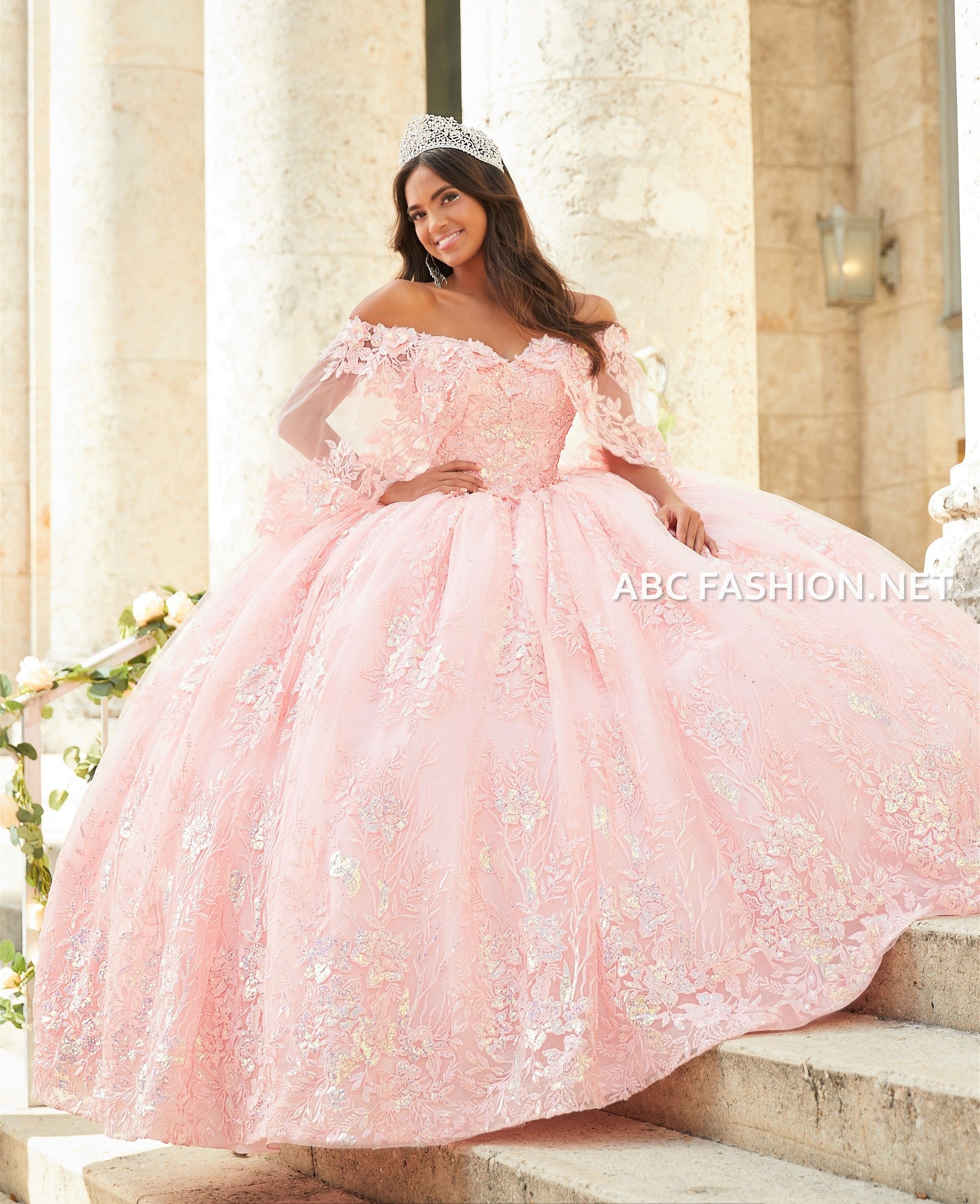 Blush quinceanera dress best sale