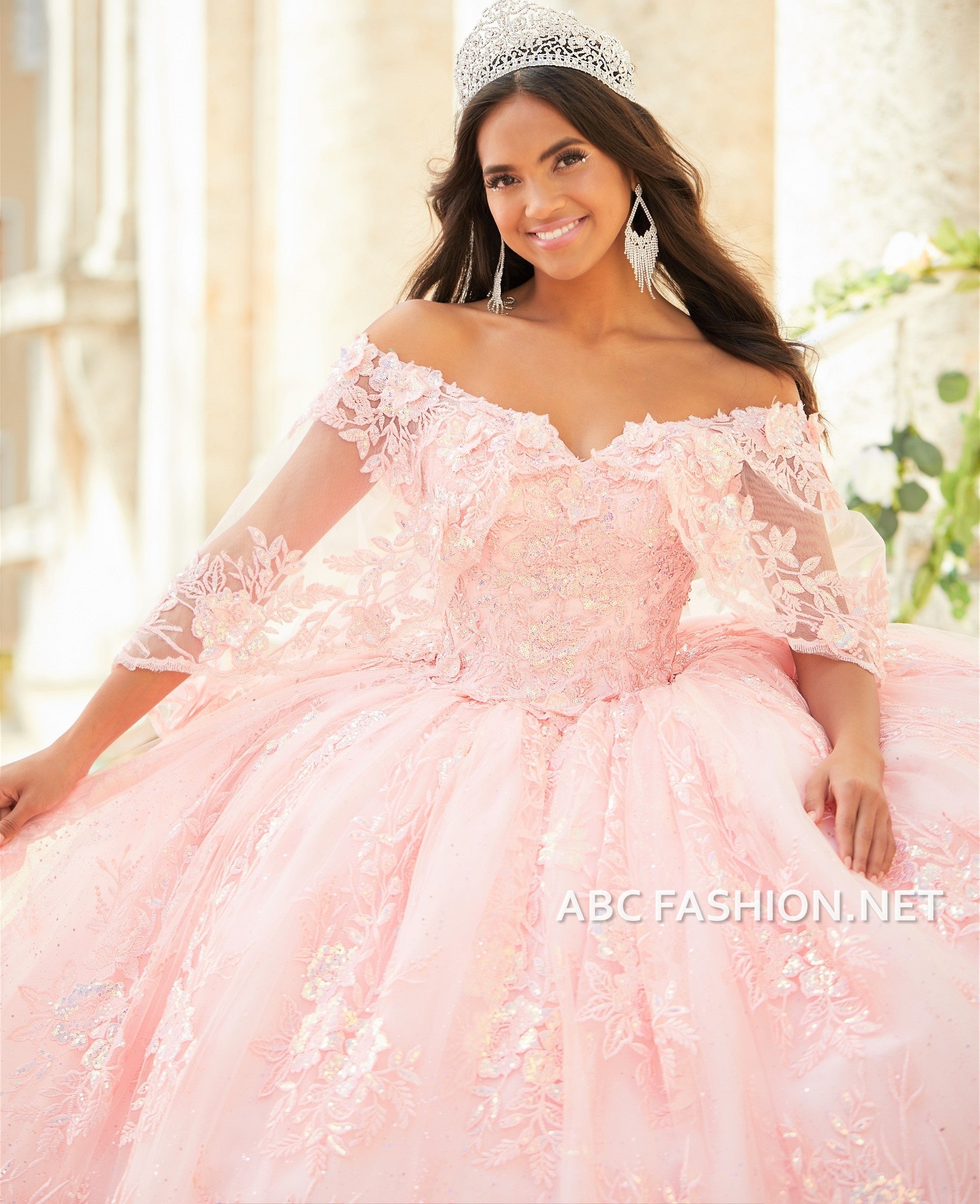 Short Cape Quinceanera Dress by House of Wu 26029 – ABC Fashion