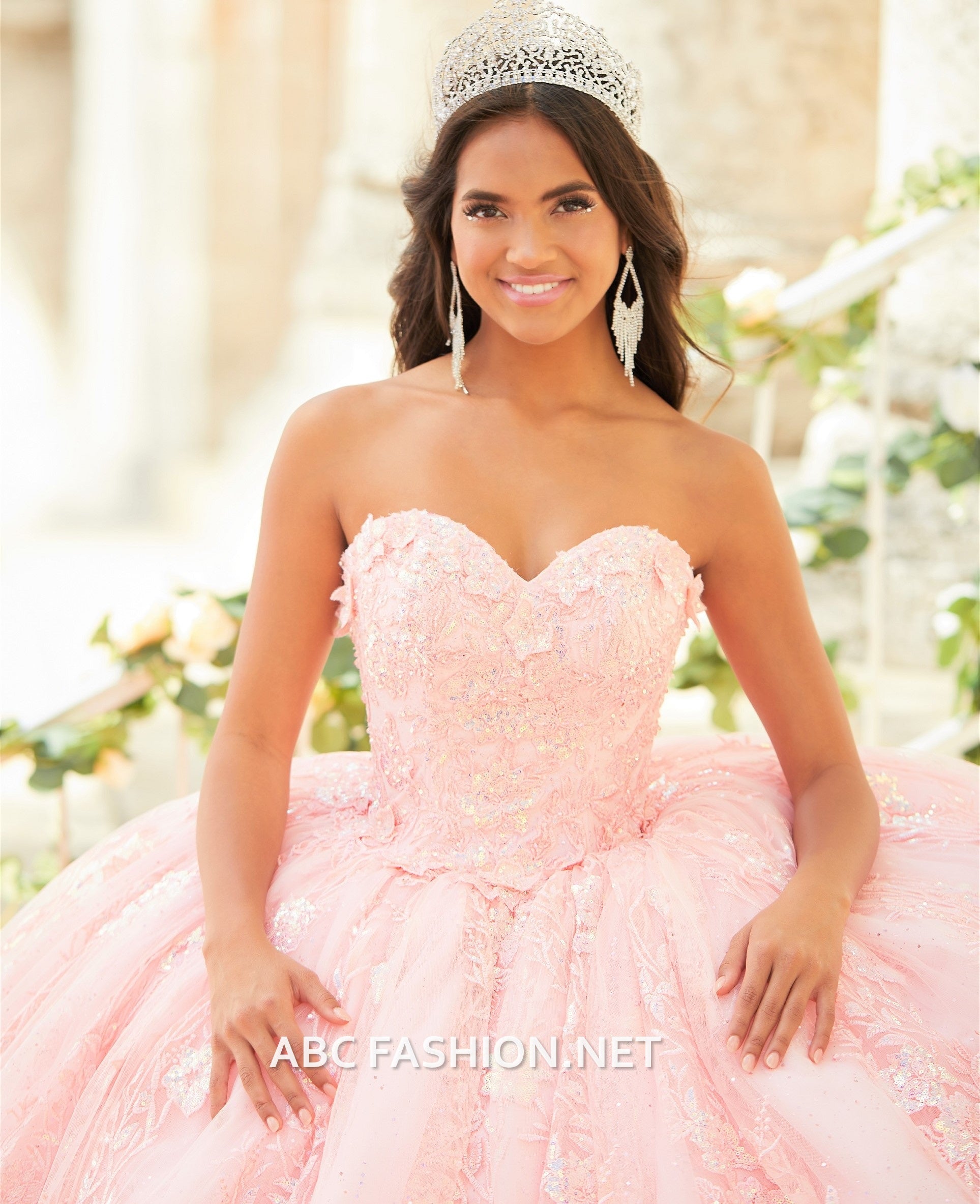 Short Cape Quinceanera Dress by House ...