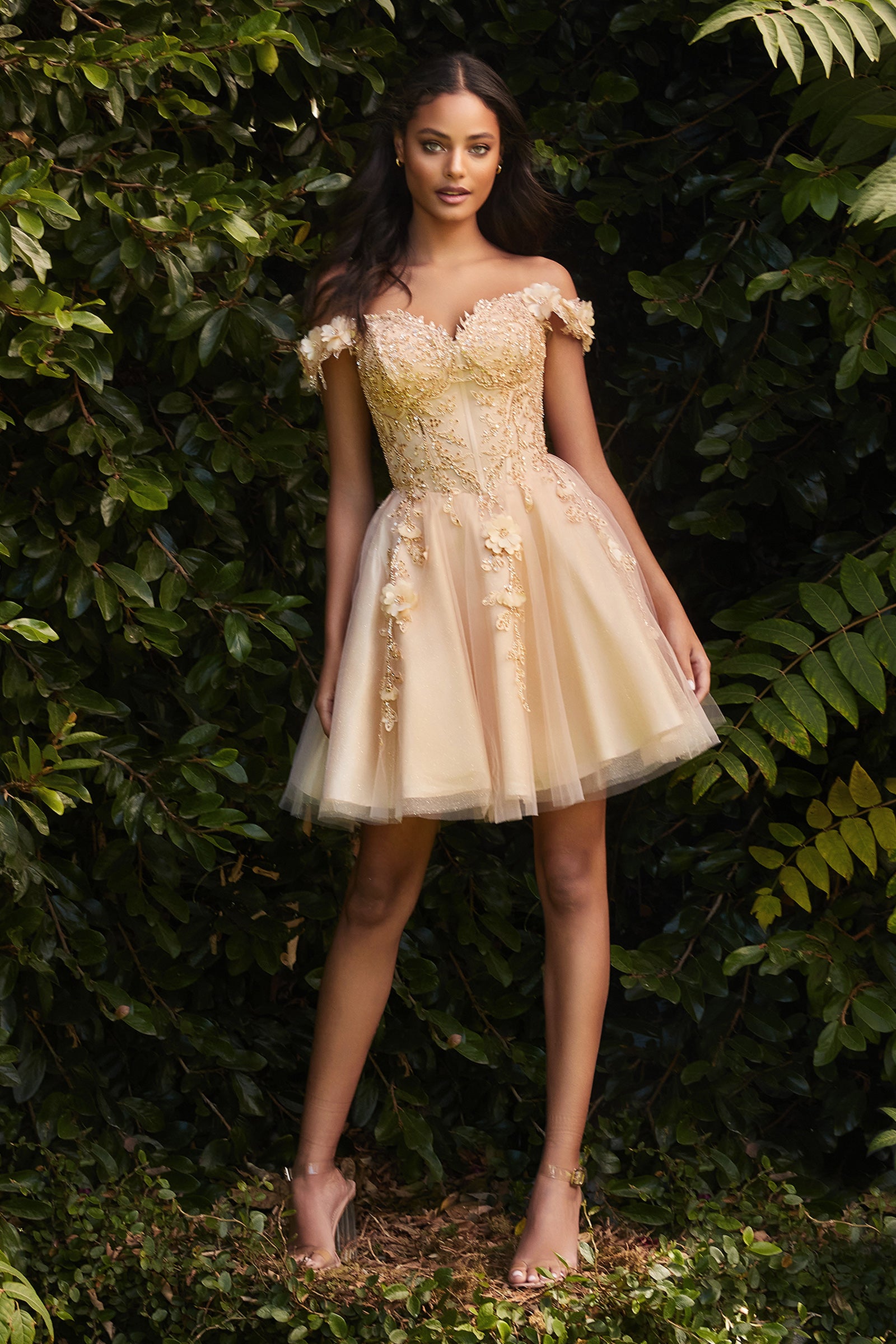 Beige Short Prom Dresses