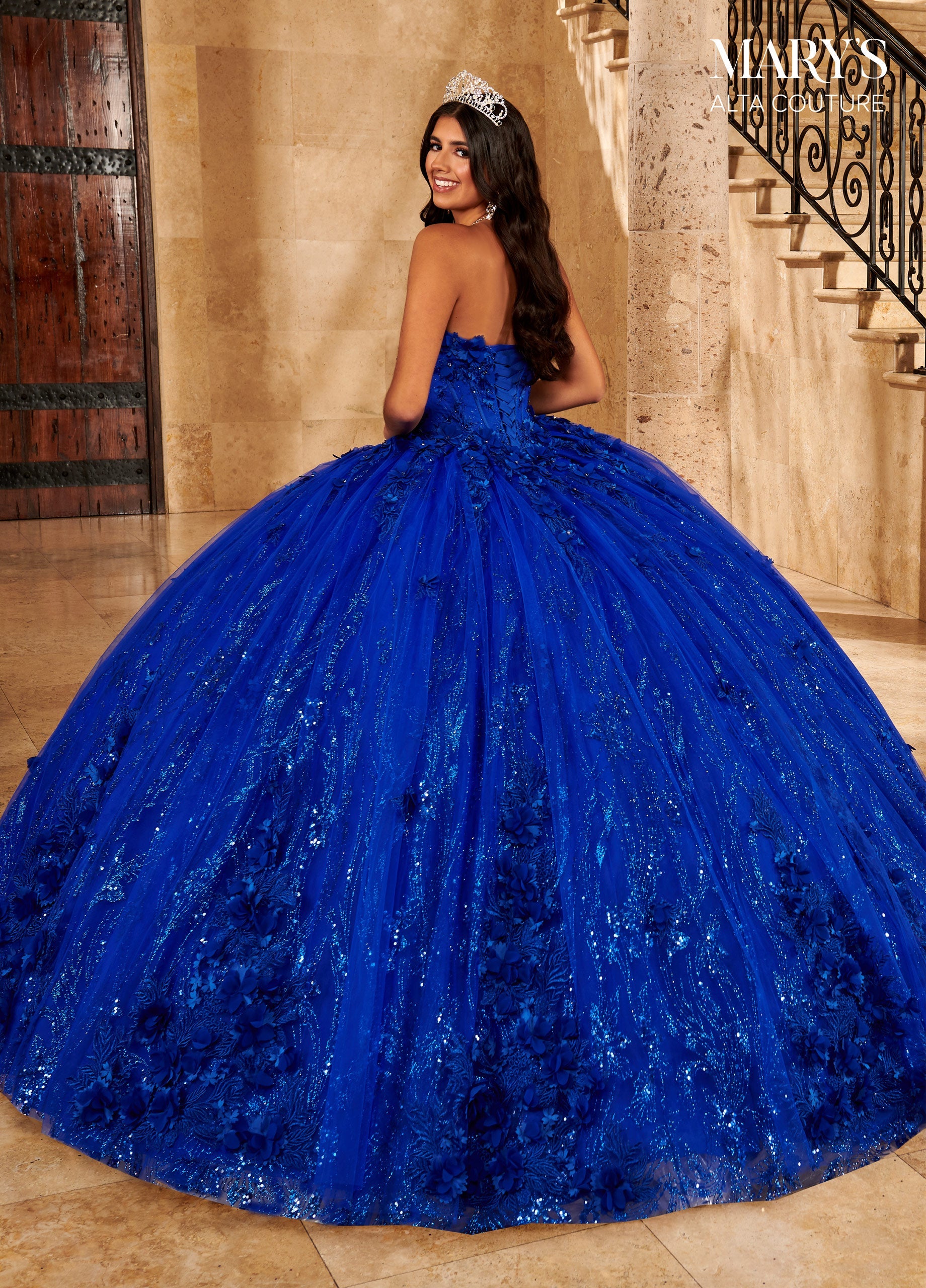 royal blue simple quince quinceanera dresses