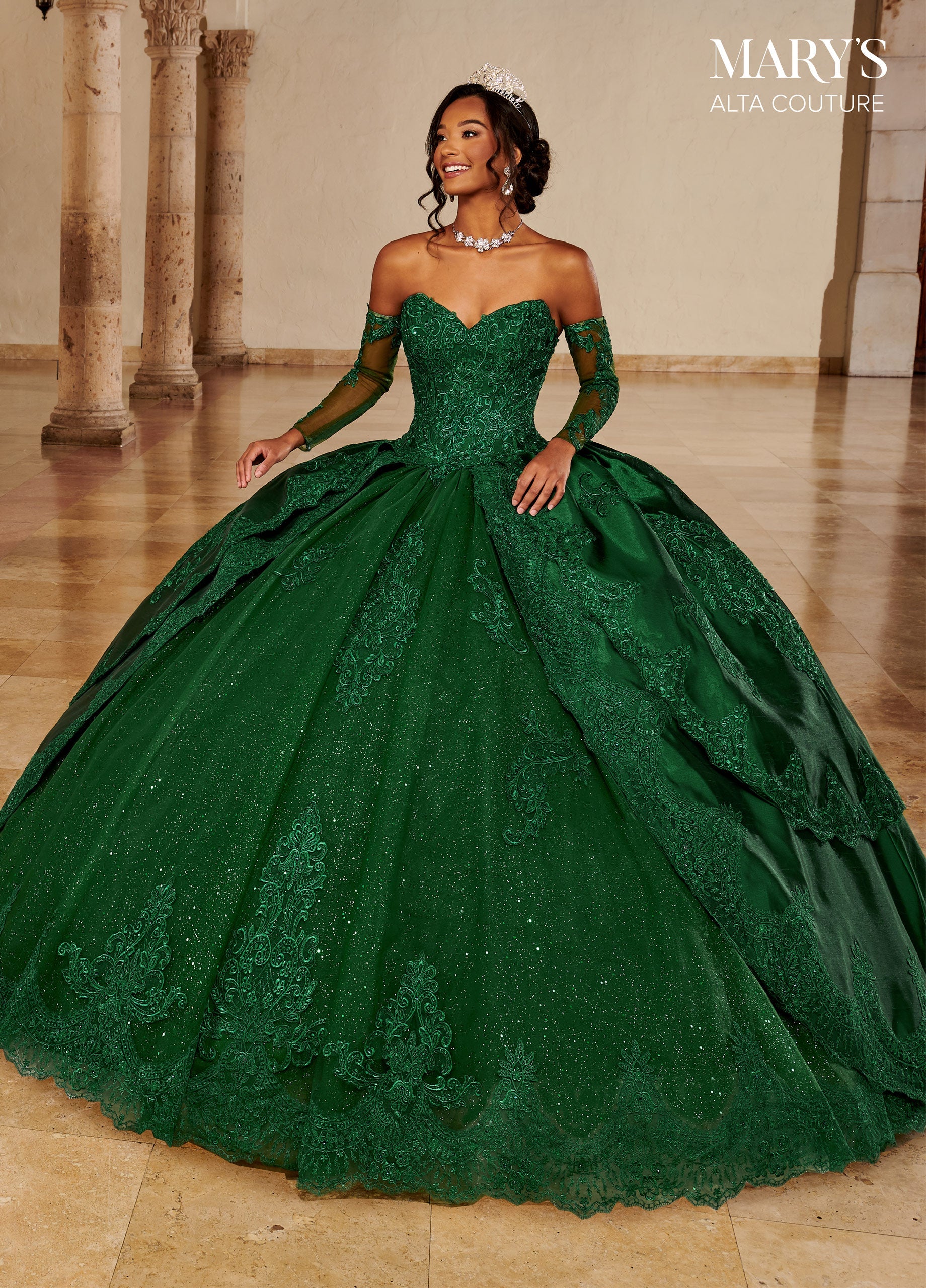 quinceanera green dresses