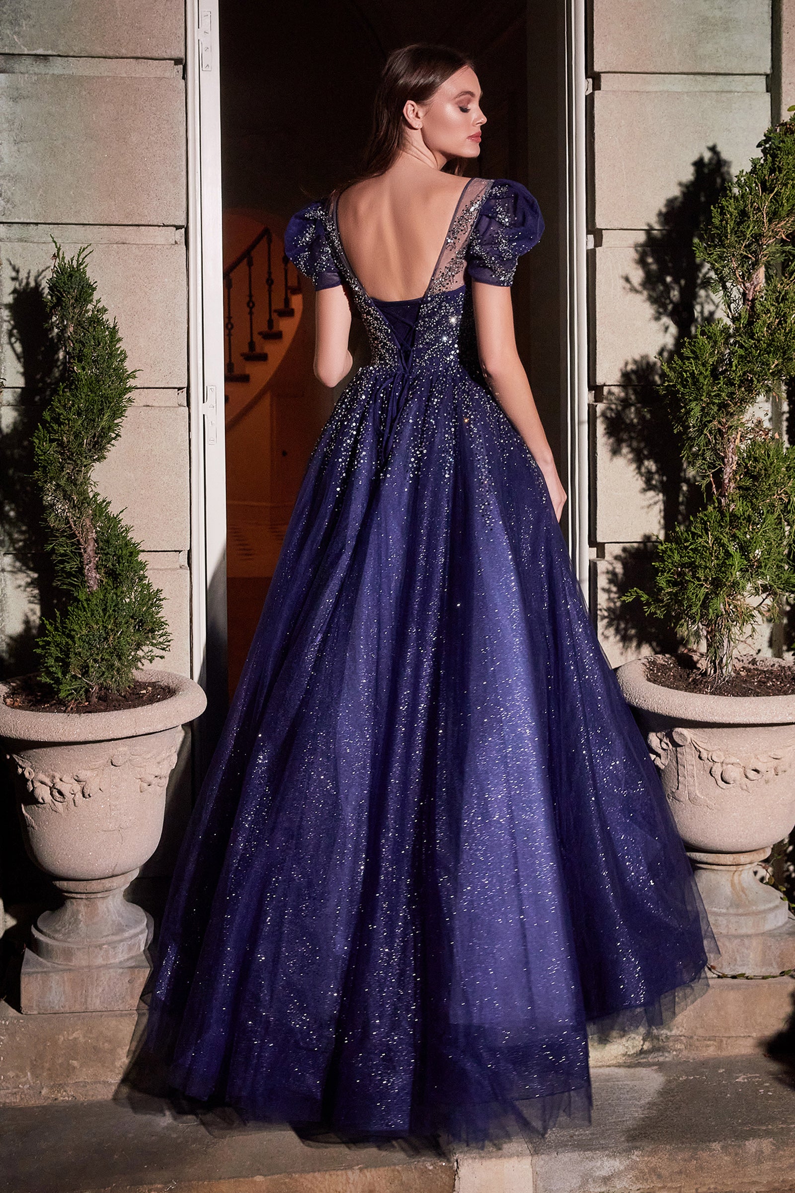 Cinderella Divine Formal Gown 2 Piece Navy & 2024 White Size 4 or 8 Shipping Included